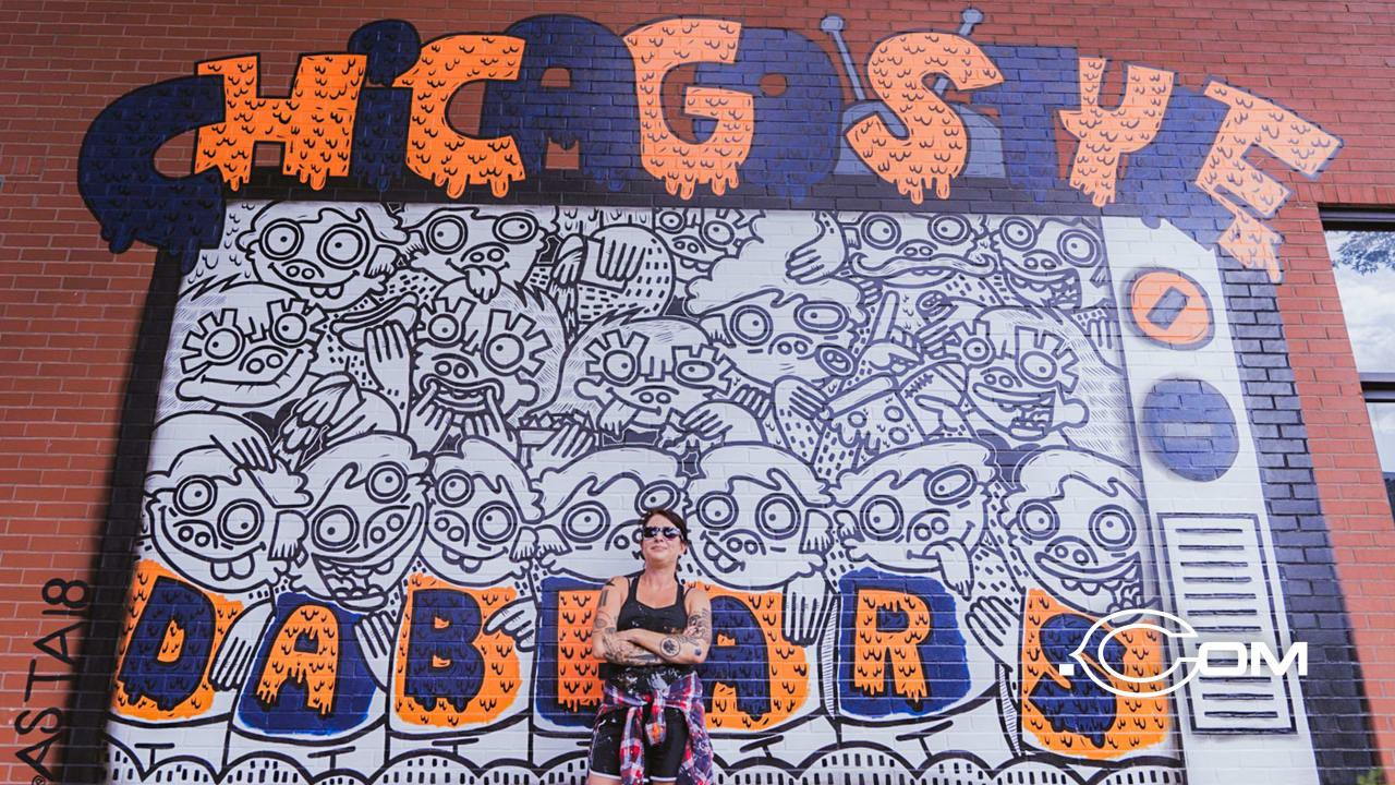 Chicago Bears Themed Street Murals