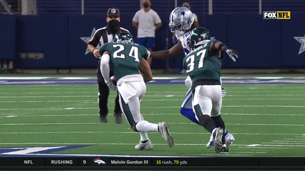 Highlight Big Play Slay Cornerback Outmaneuvers WR For Key INT For Eagles