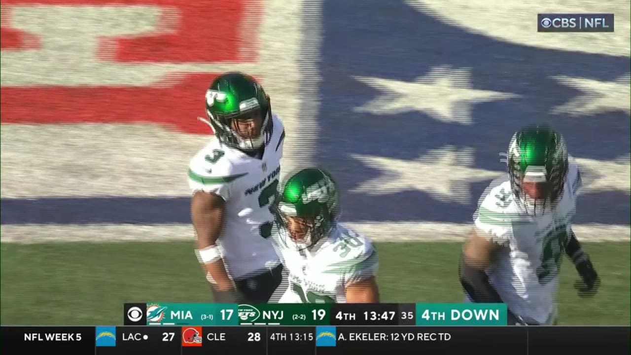 Highlight Jets Defense Gets Key 3rd Down Stop Before Missed Dolphins FG