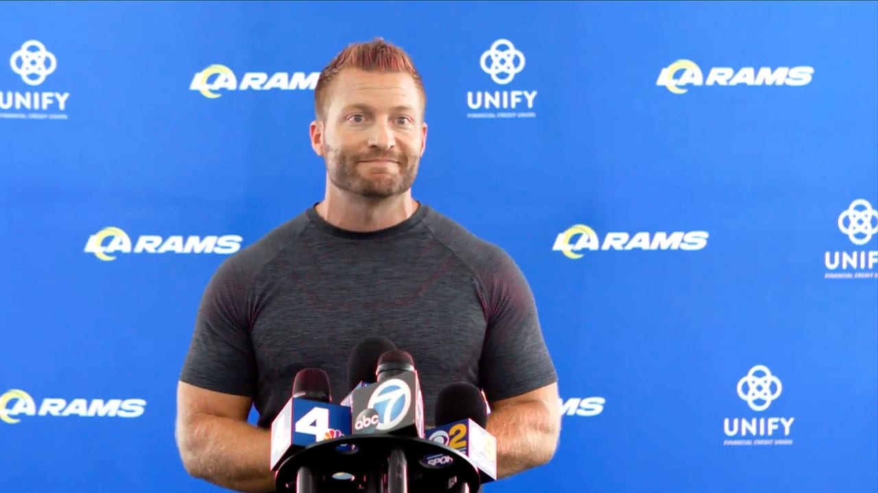 Rams Head Coach Sean Mcvay Talks Super Bowl Lvi Ring Ceremony Injury