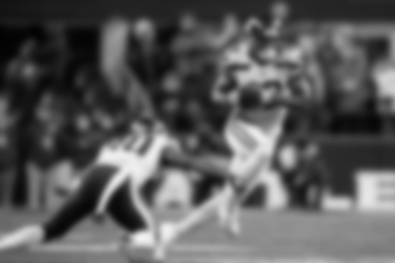 Seattle receiver Jaron Brown looks for running room after a reception.