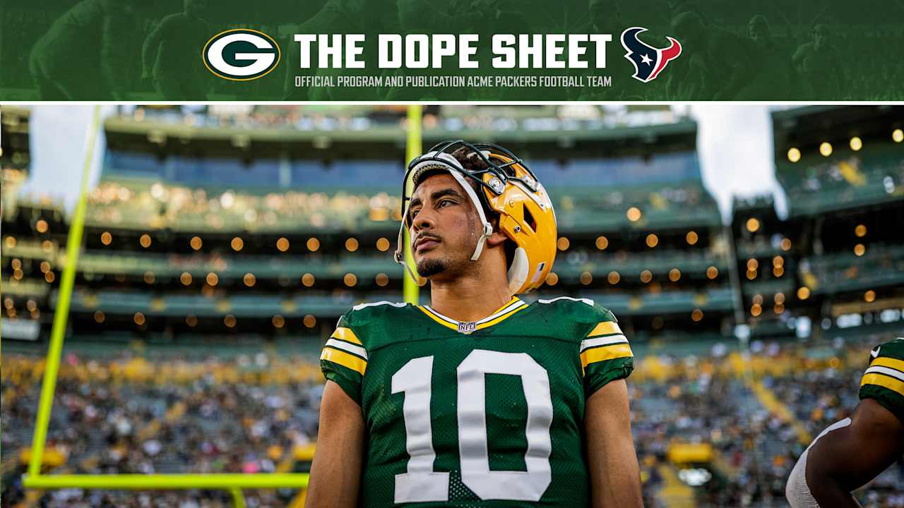 Dope Sheet Packers Host The Texans At Lambeau Field