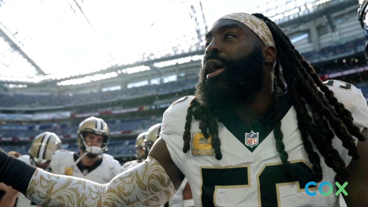 Watch Demario Davis Lead Saints Pregame Huddle Vikings