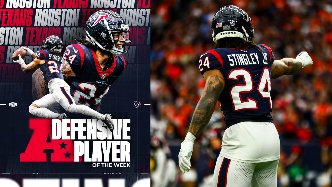 Cornerback Derek Stingley Jr Is The Afc Defensive Player Of The Week