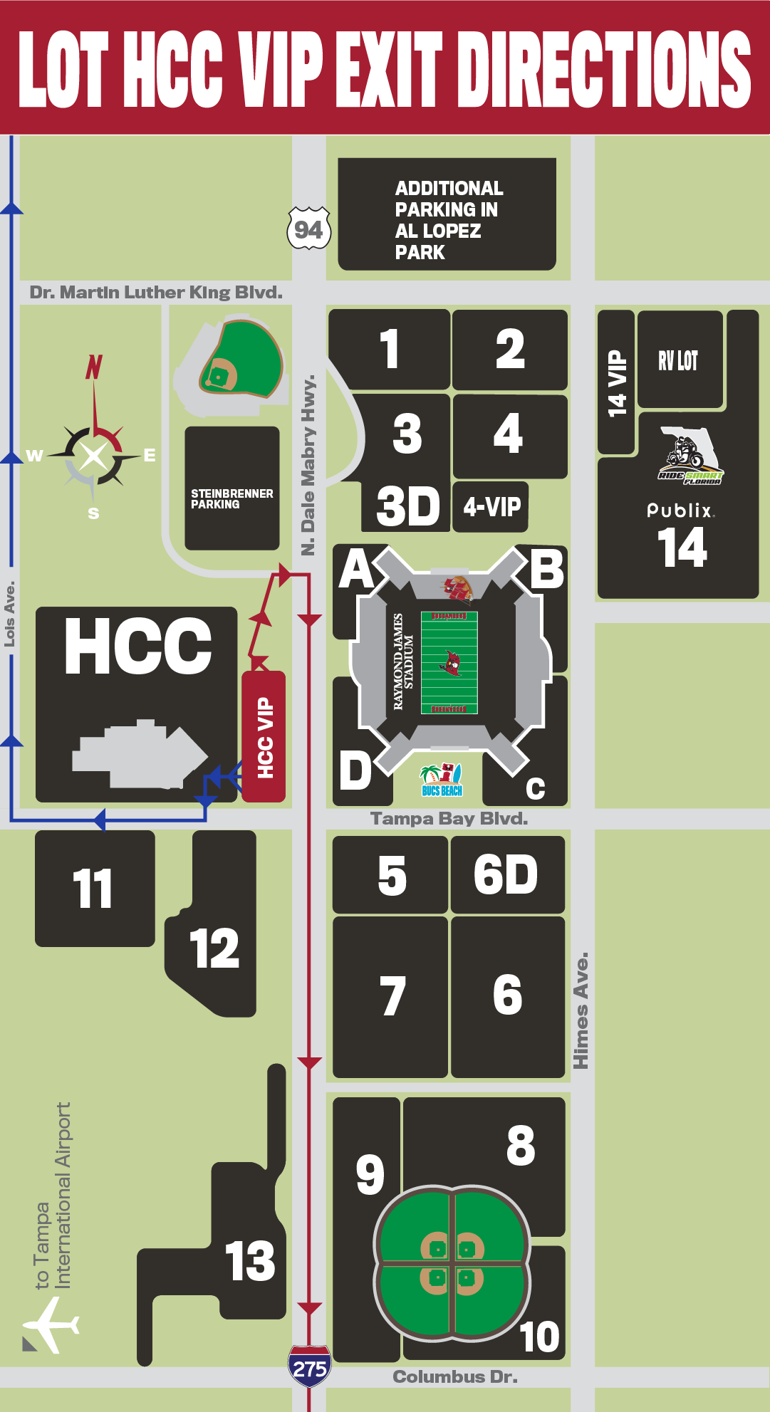Bucs Parking Lot Map Raymond James Stadium Parking | Tampa Bay Buccaneers