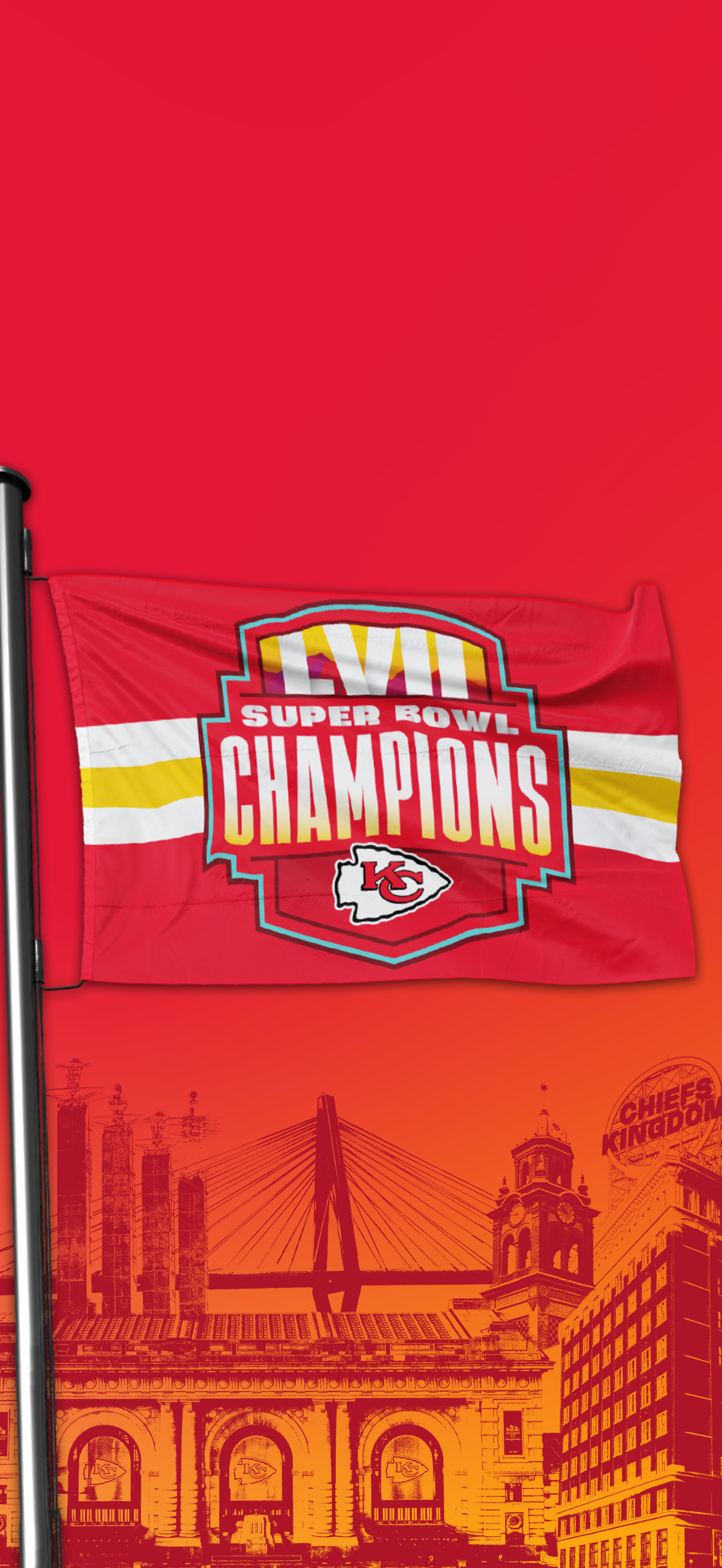 Download Dark Red Kansas City Chiefs Logo Wallpaper