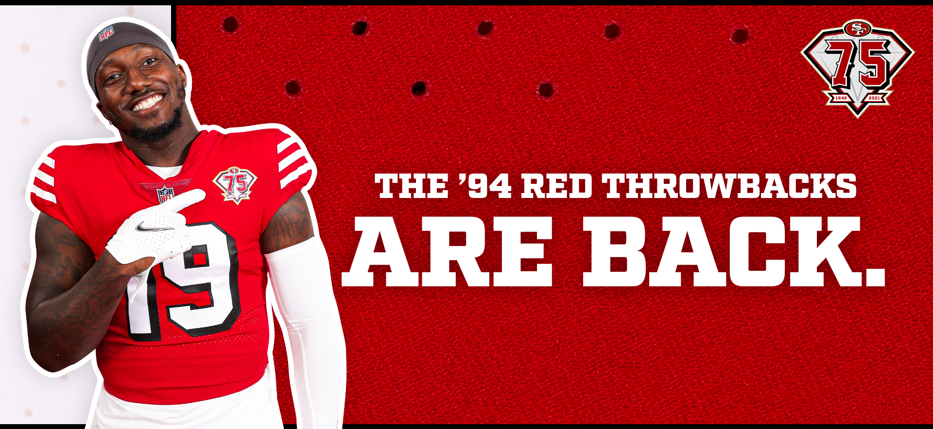 2021 49ers '94 Red Throwback Jerseys 