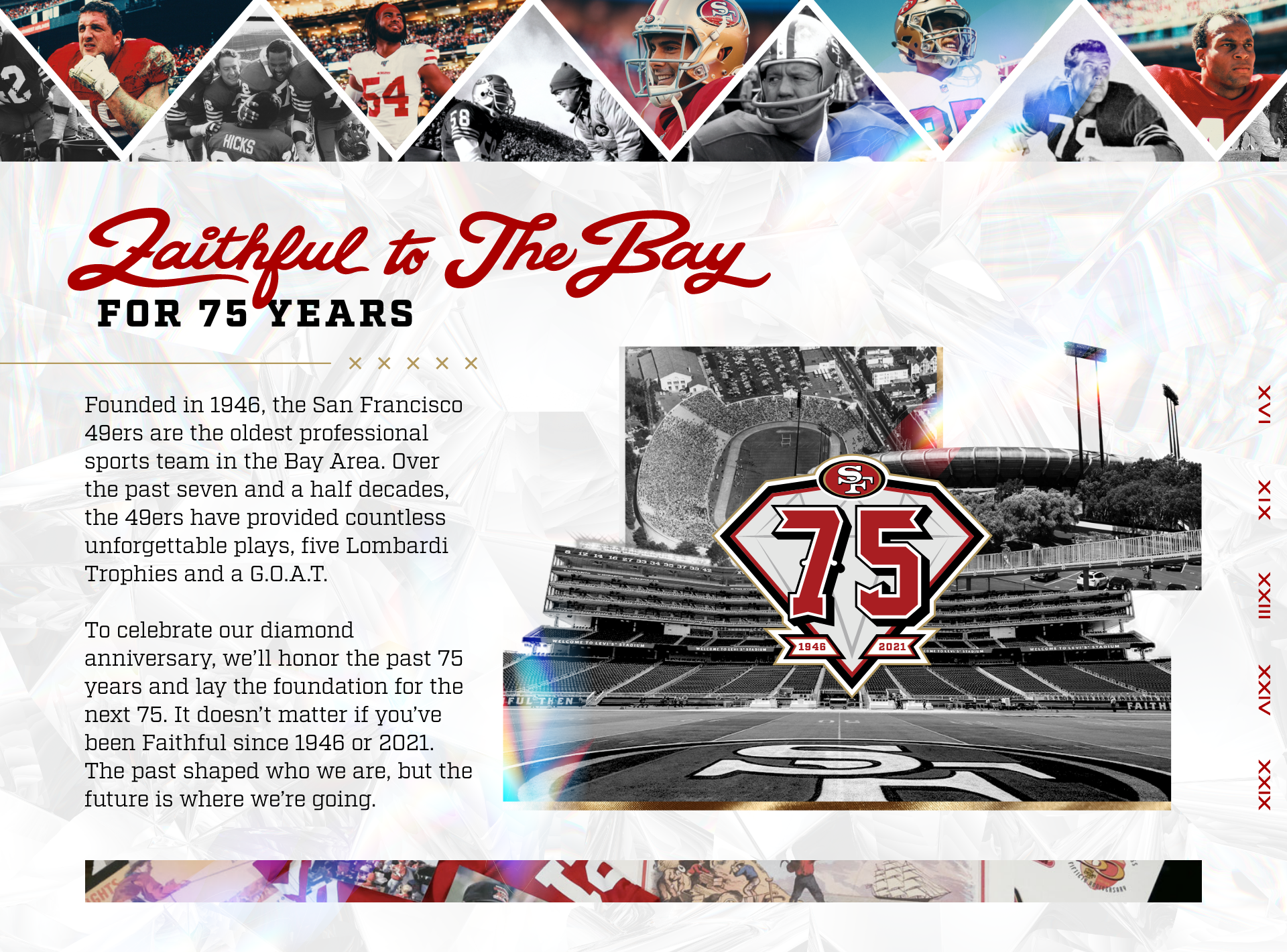 San Francisco 49ers 75th anniversary Cool Base Gold Baseball