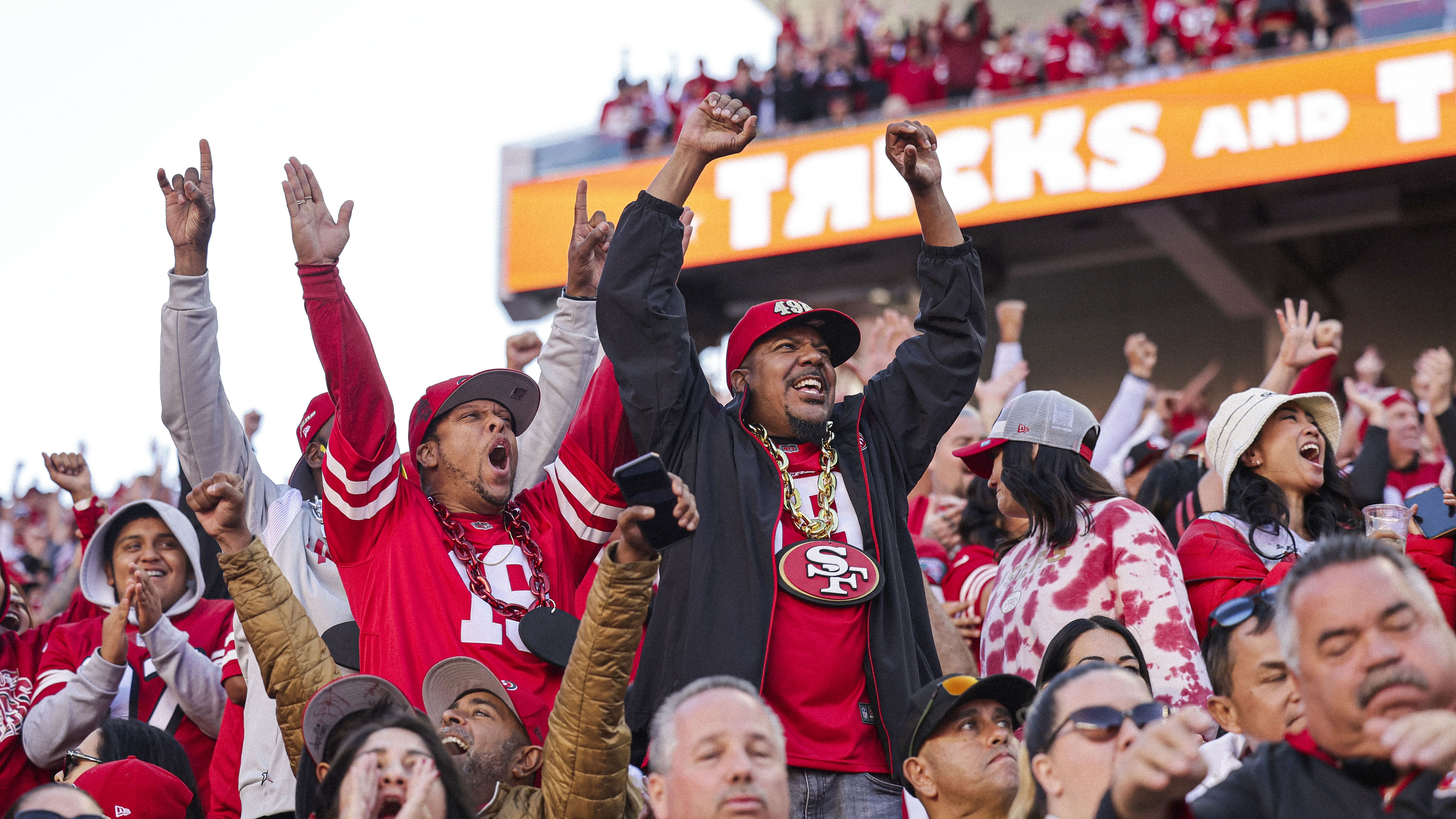 San Francisco 49ers - All single game ticket fees are on us! Join us for  #MNF against the Rams & more games at Levi's Stadium. 