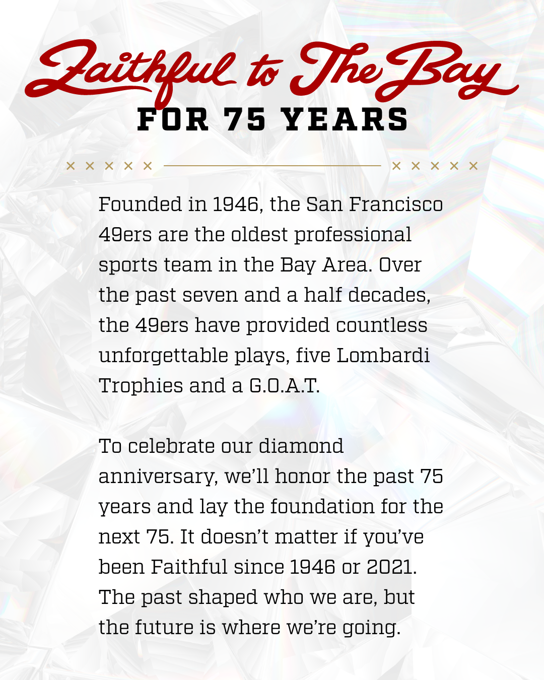 SAN FRANCISCO 49ers 1946-2021 75th Anniversary Iron-on Football Jersey PATCH