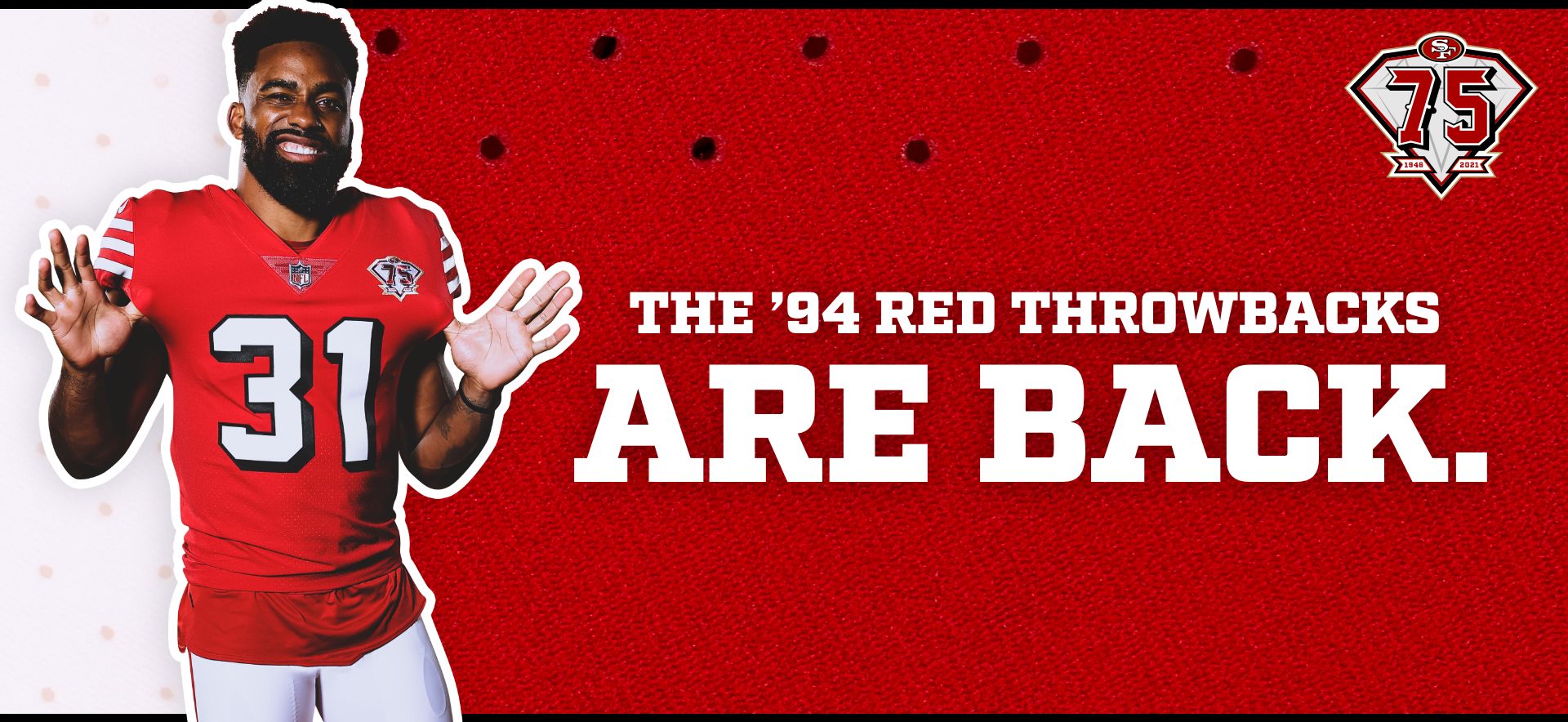 2021 49ers '94 Red Throwback Jerseys – 49ers.com