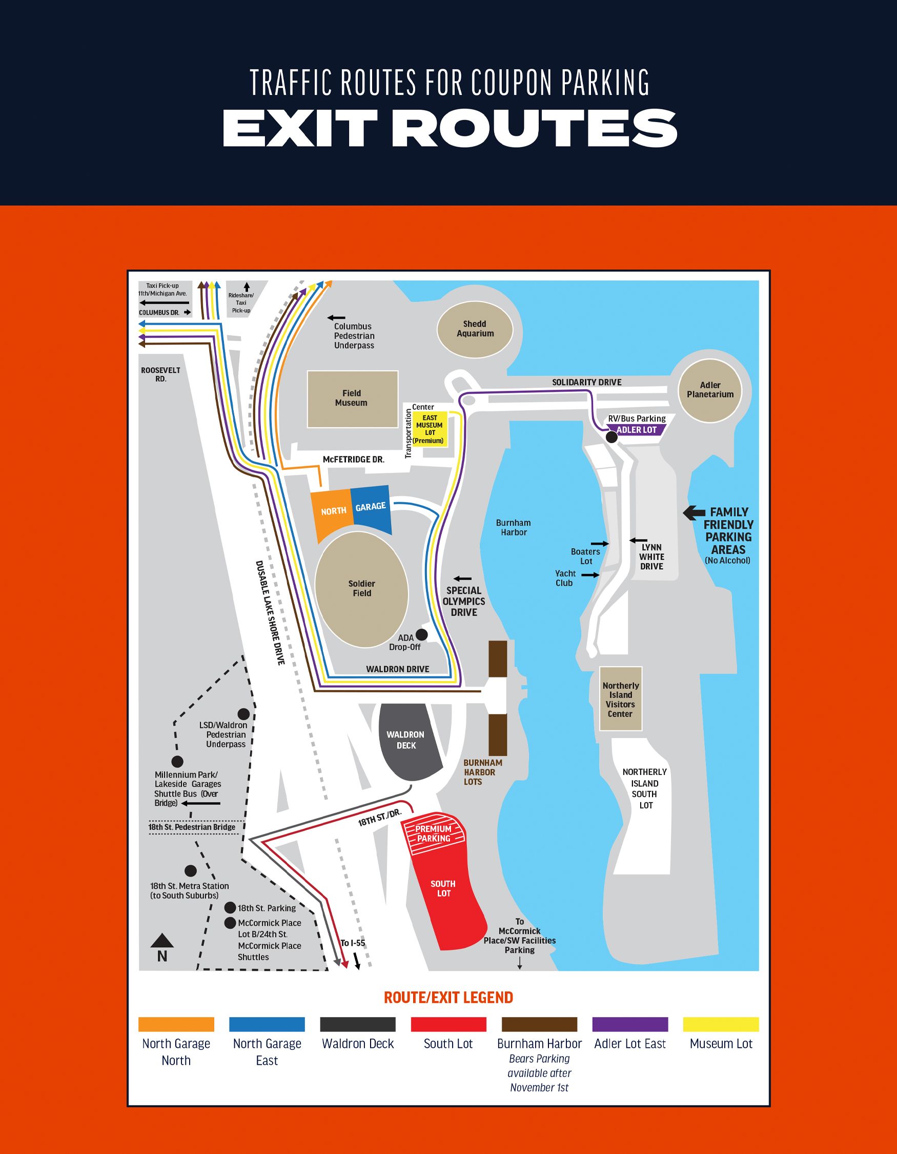 Parking & Transportation Guide  Chicago Bears Official Website