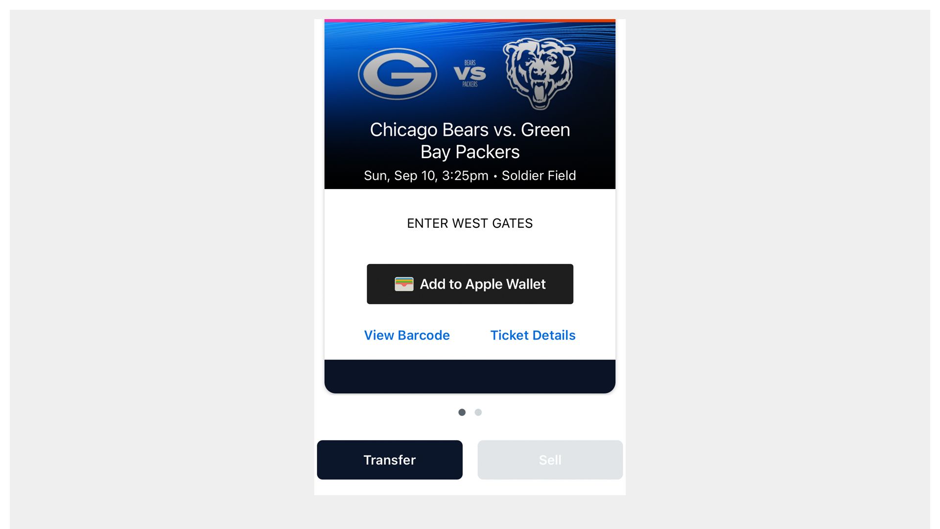 chicago bears single game ticket prices