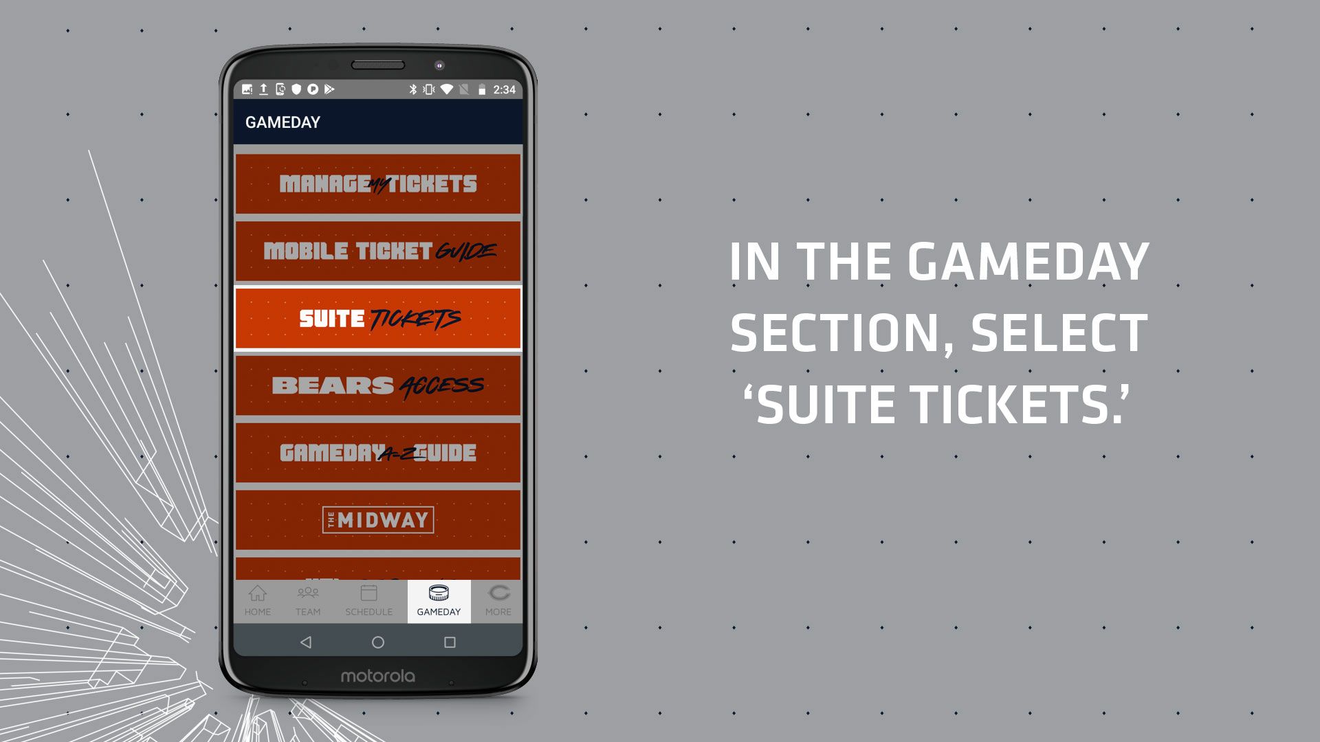 Suite Mobile Ticket Guide  Chicago Bears Official Website