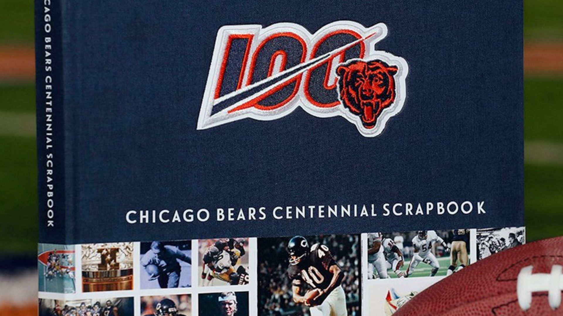 Chicago Bears NFL 100th Legacy Art Football