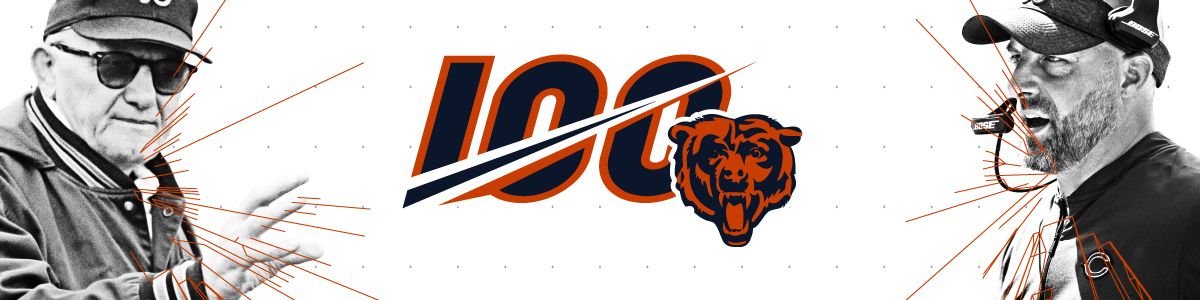 Chicago Bears NFL 100th Legacy Art Football