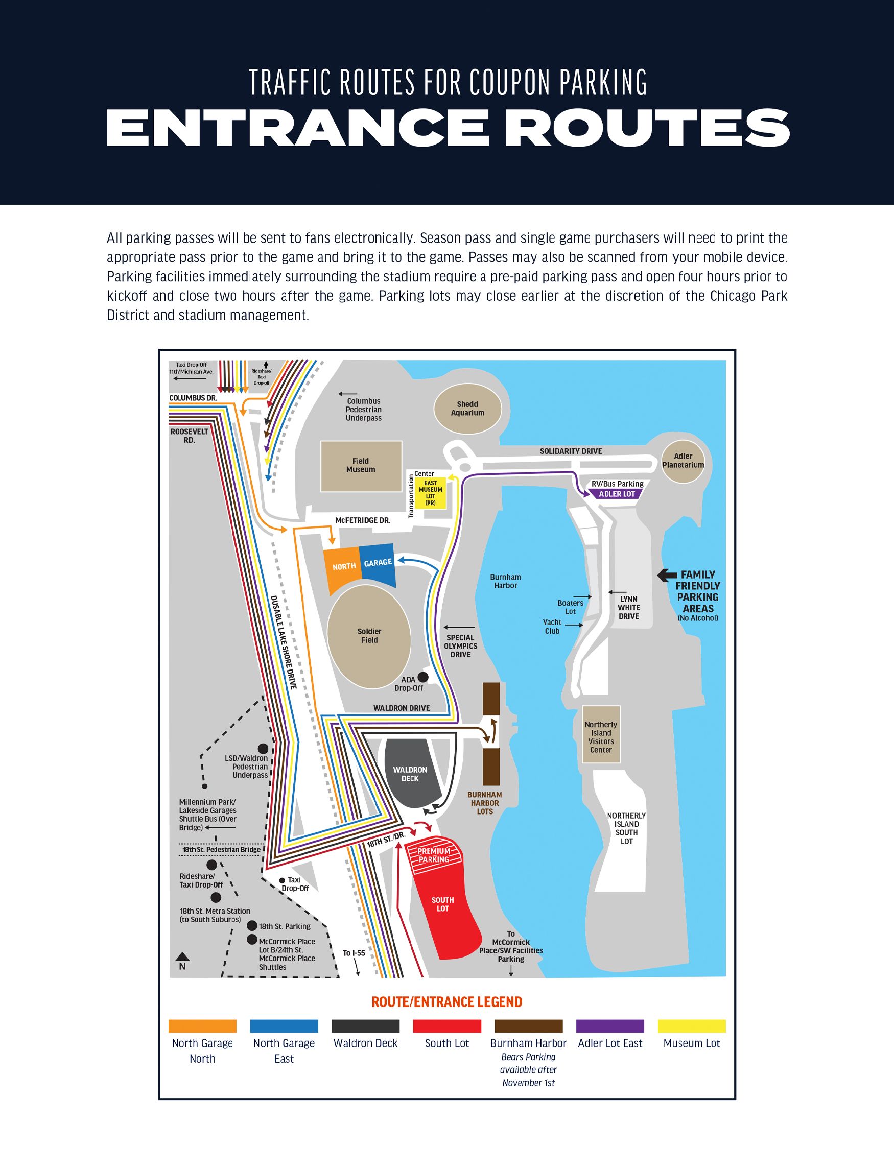 Parking & Transportation Guide  Chicago Bears Official Website