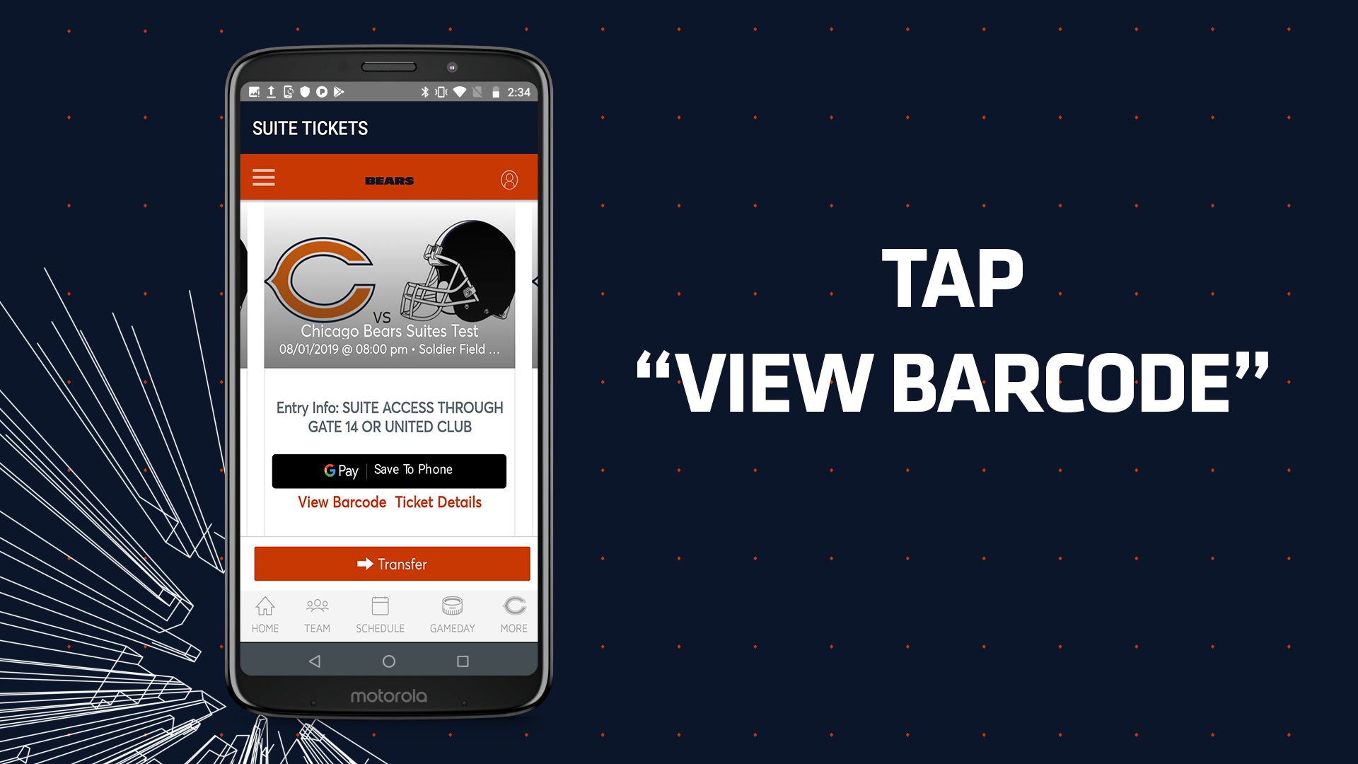 Suite Mobile Ticket Guide | Chicago Bears Official Website