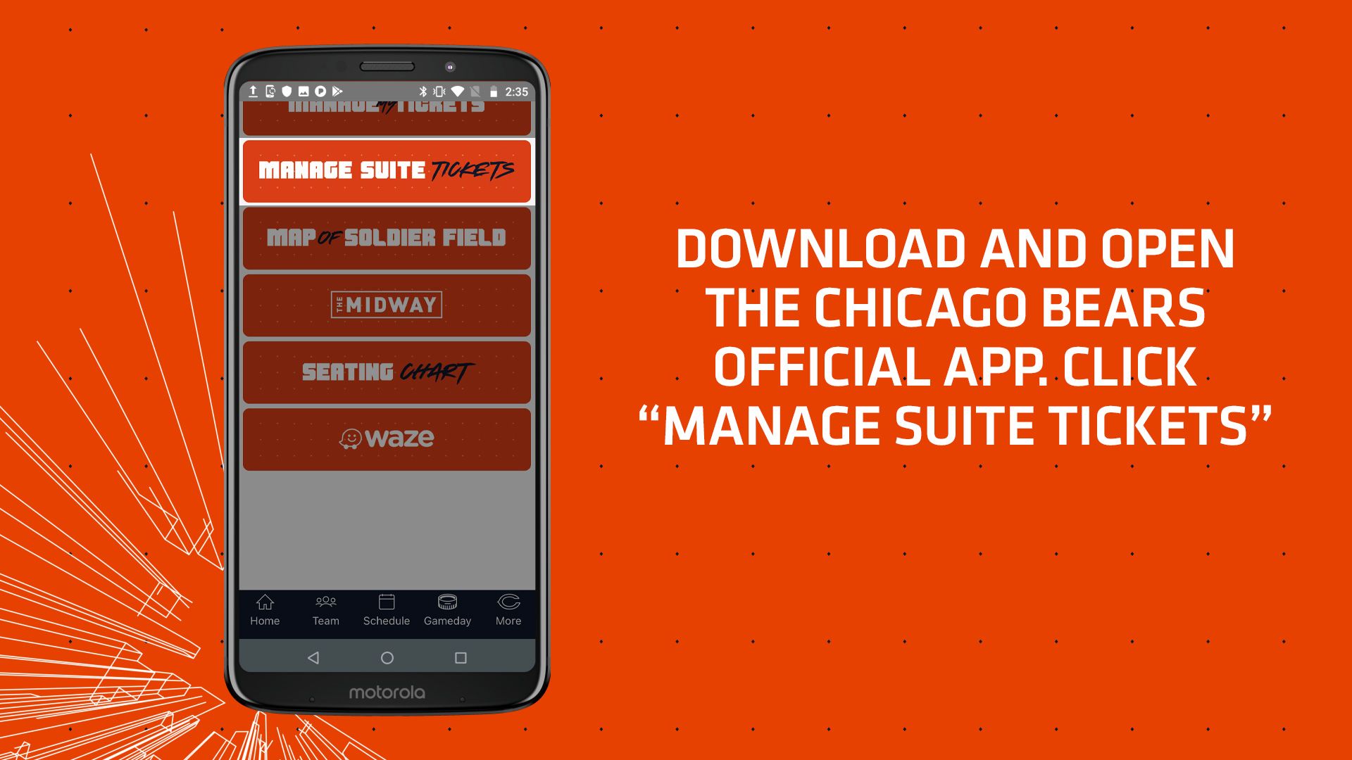 Suite Mobile Ticket Guide  Chicago Bears Official Website