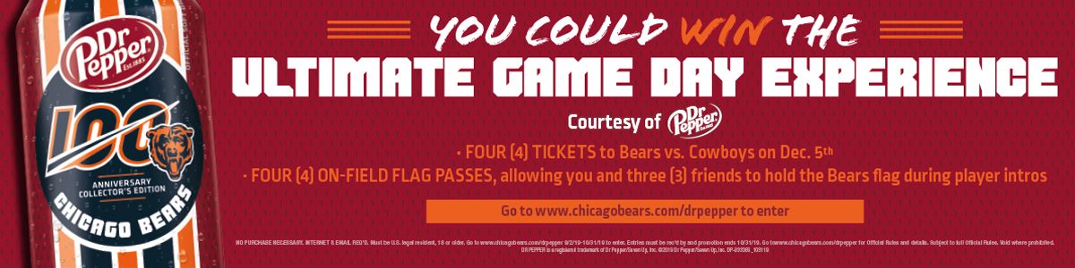 Dr Pepper Sweepstakes  Chicago Bears Official Website