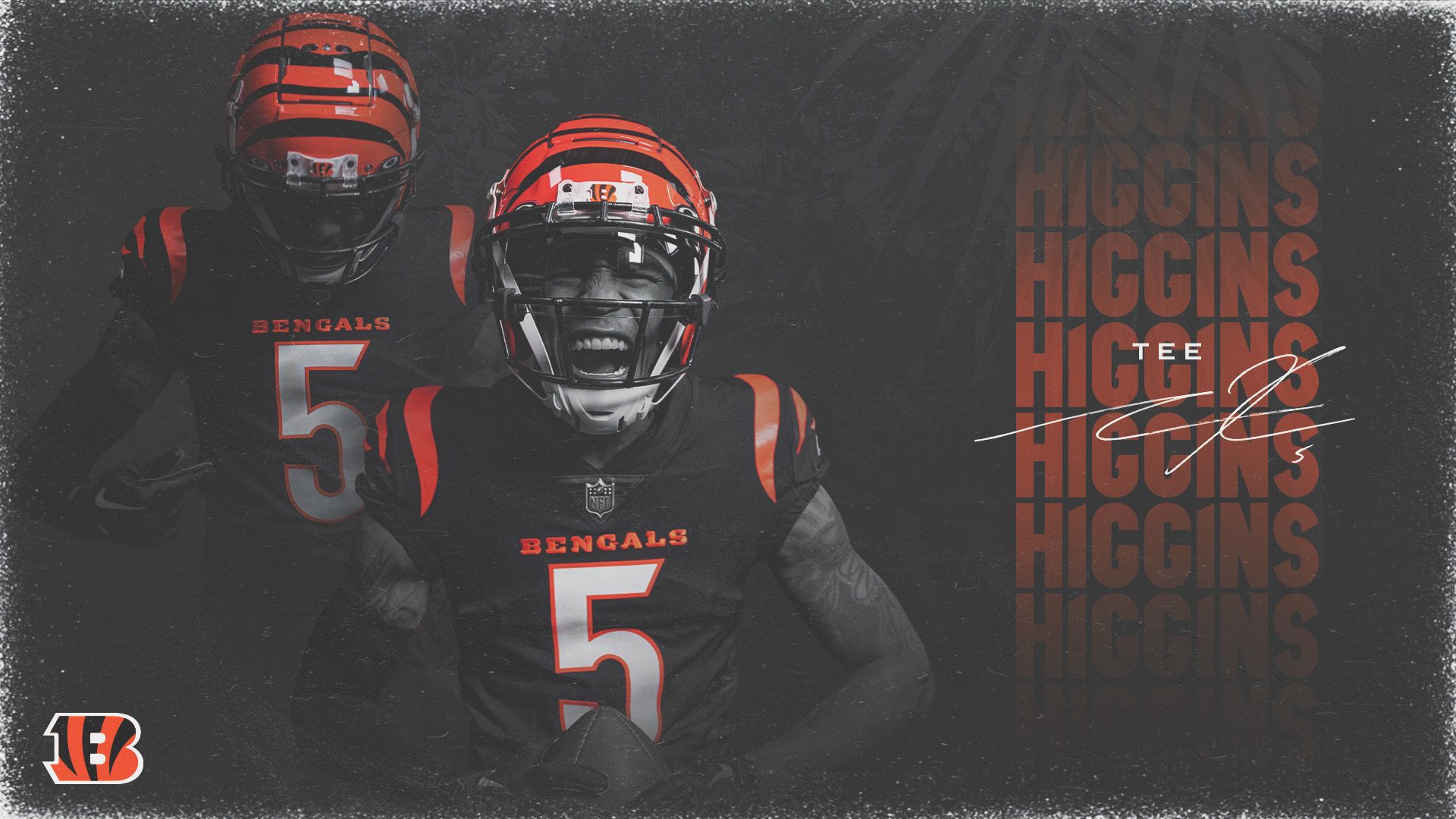 Tee Higgins football Paper Poster Bengals 5