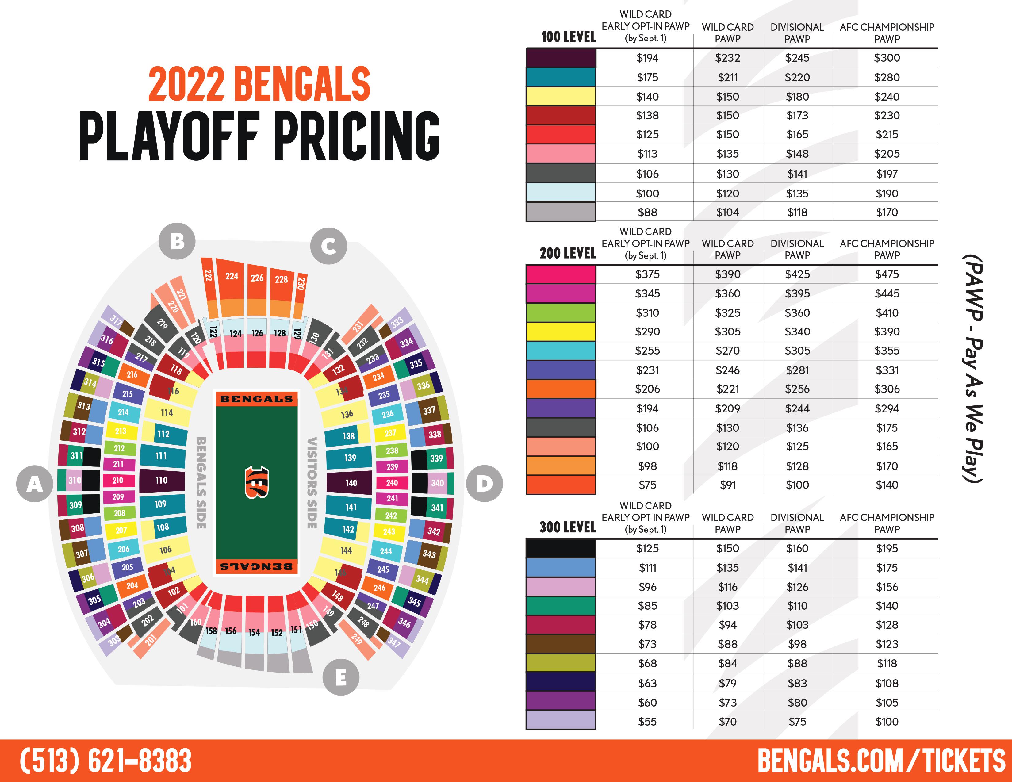 bengals season tickets for sale