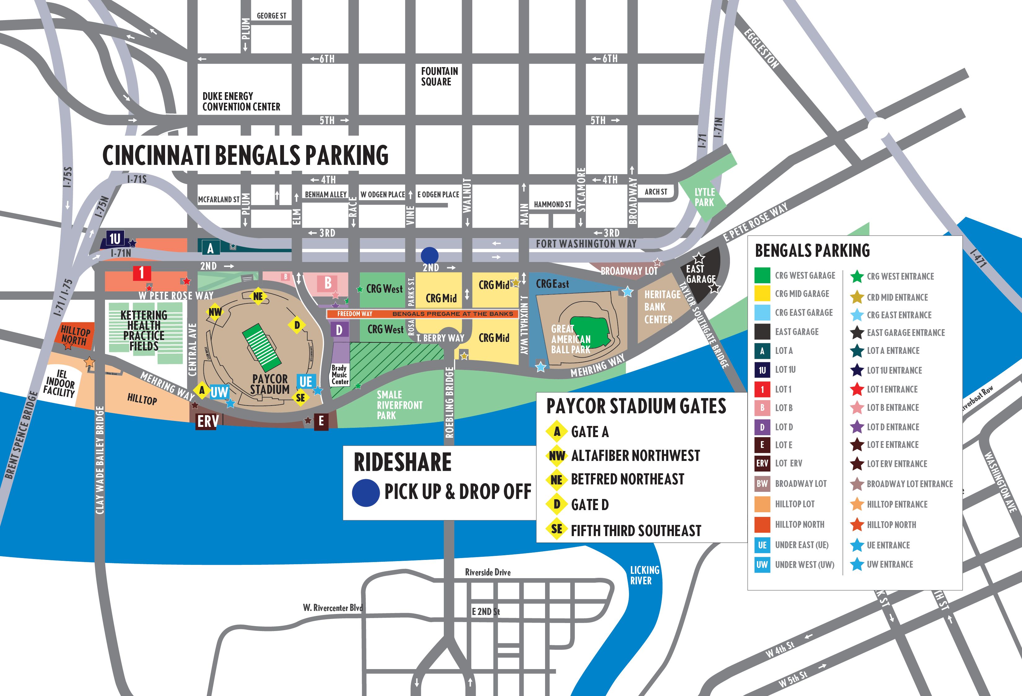 Seeing the Bengals at Paycor Stadium? Where to park, what to bring