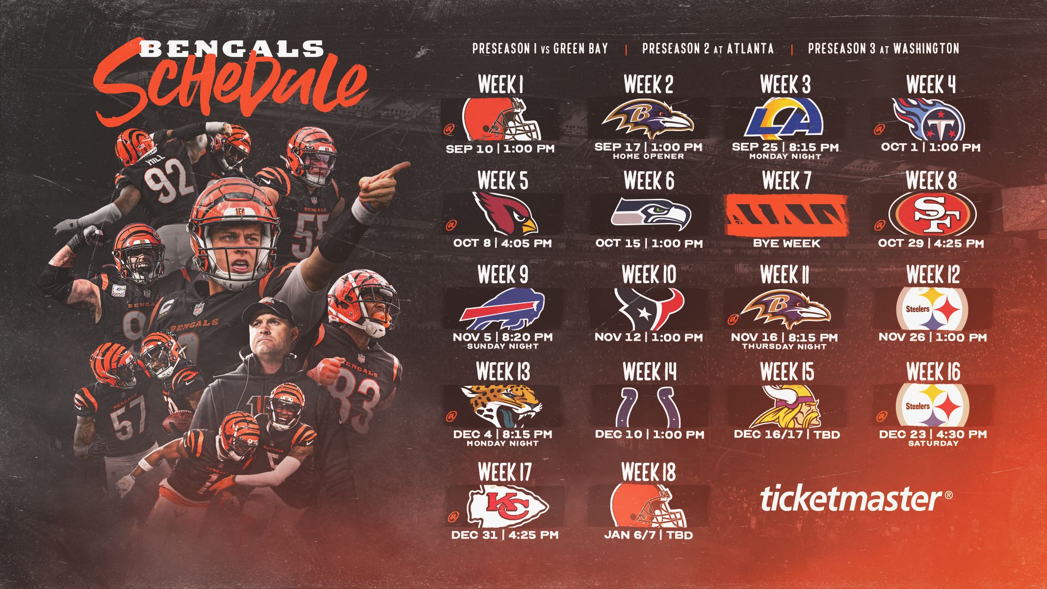 2023 Cincinnati Bengals Schedule