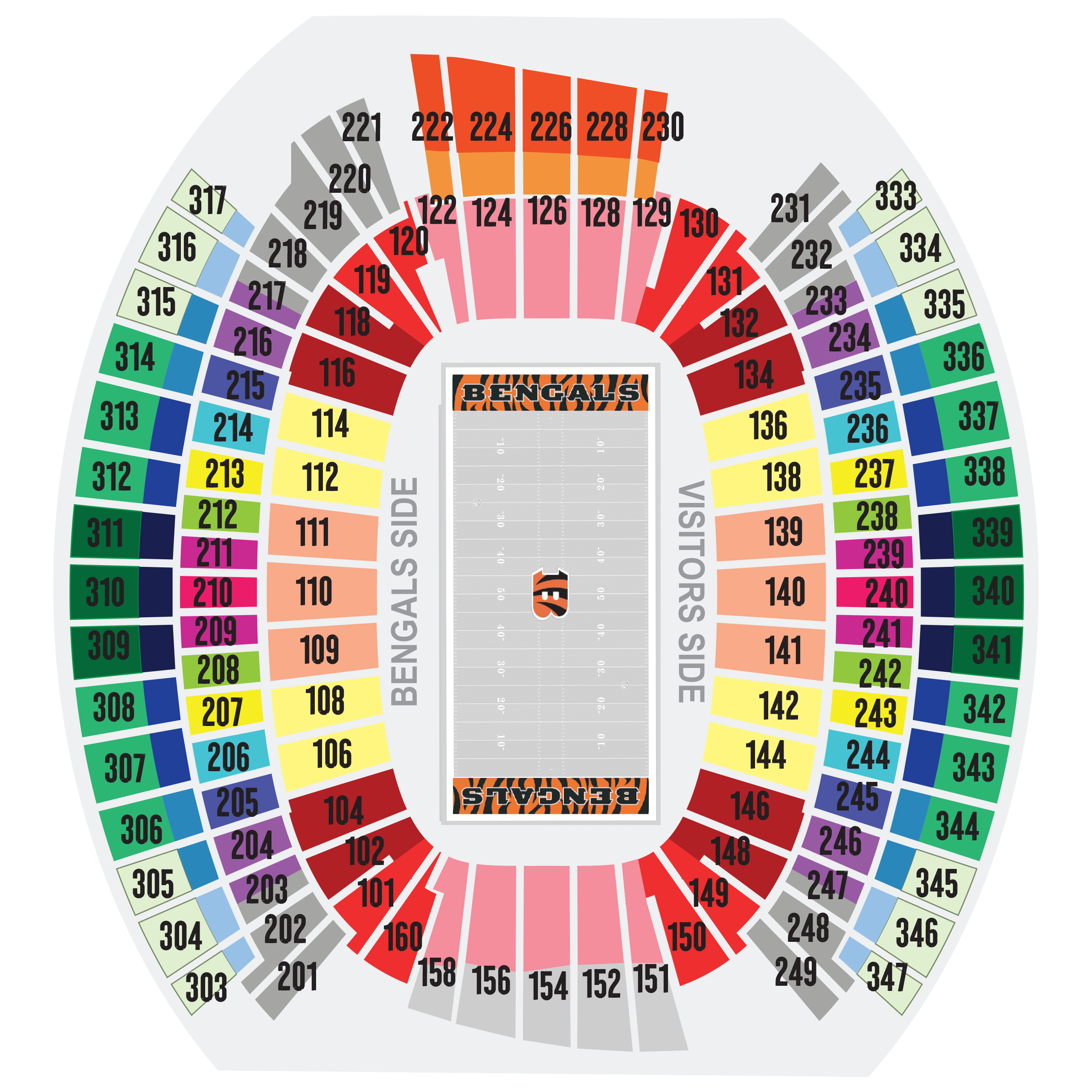 Cincinnati Bengals Map / Head to the next game in style with car