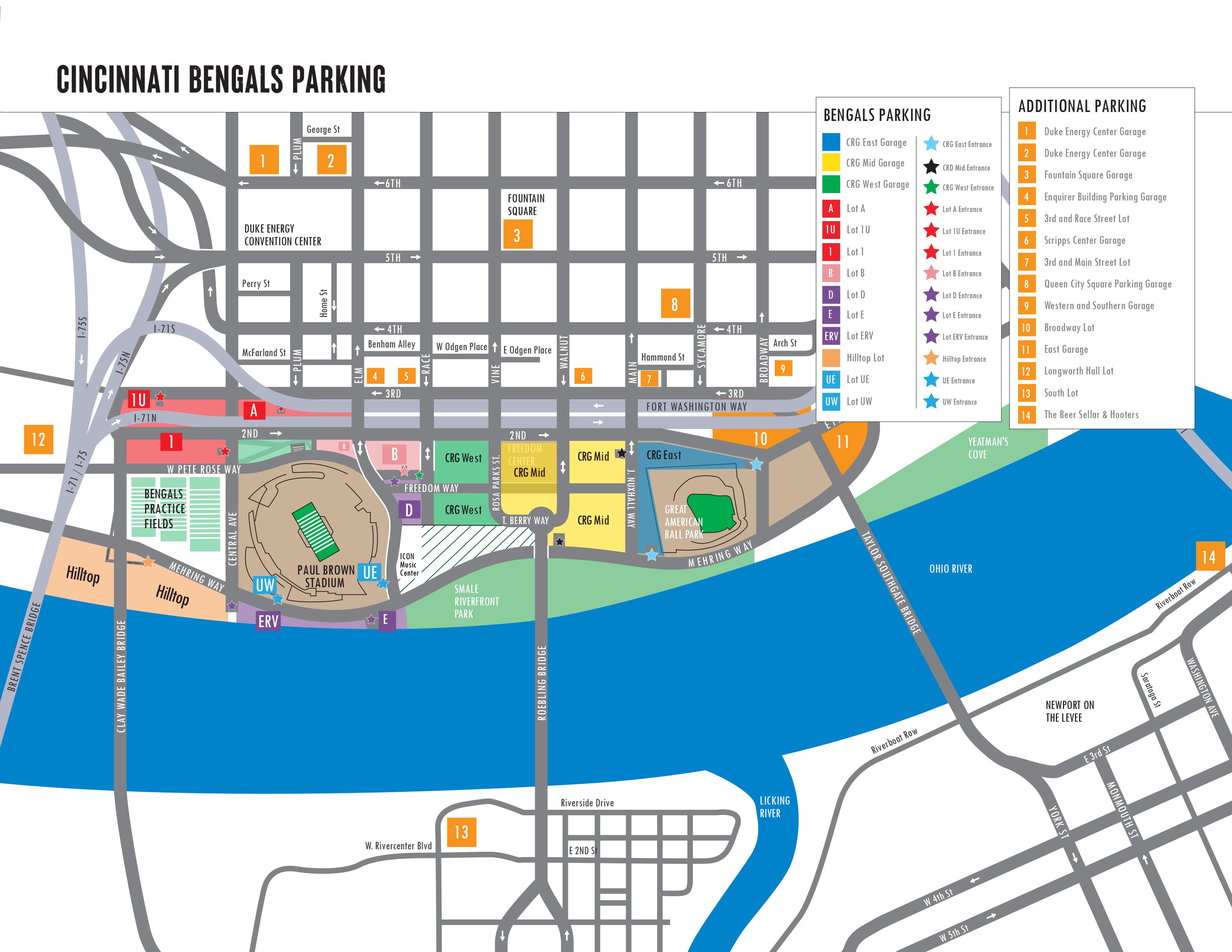 Bengals Stadium Directions