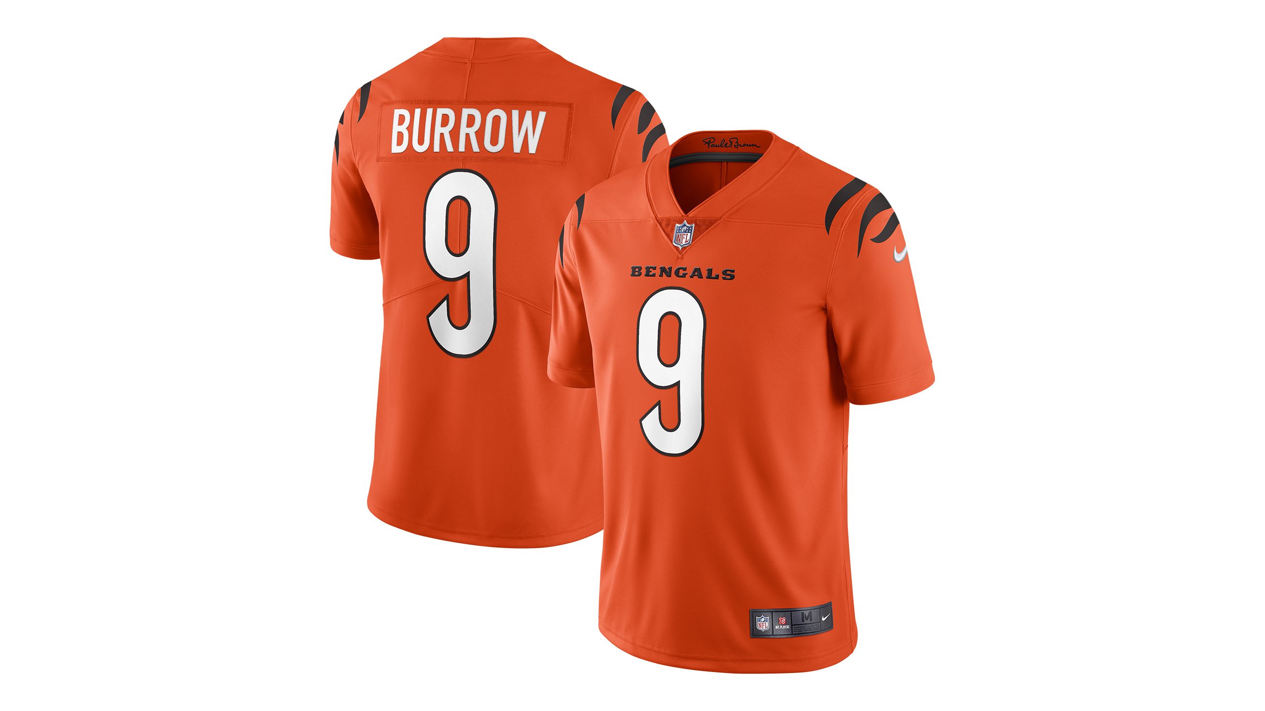 Cincinnati Bengals Nike Game Alternate Jersey Orange Joe Burrow Mens 2021