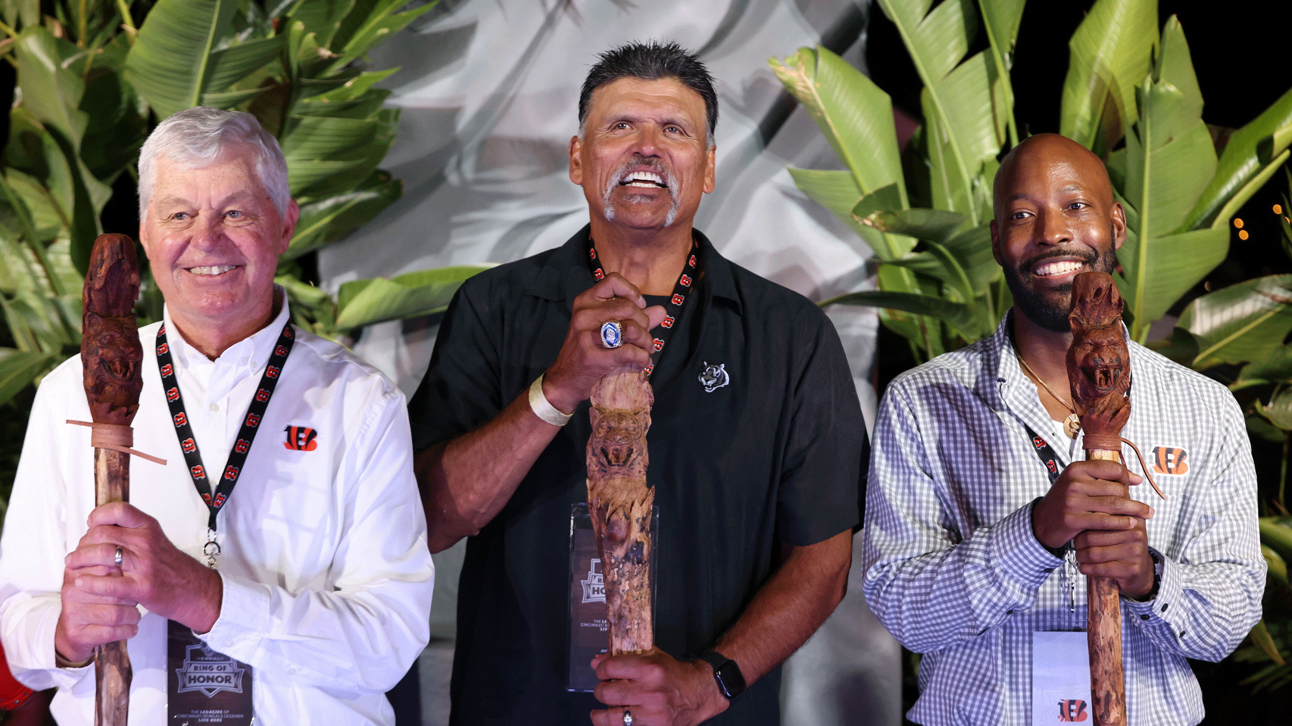 Inaugural Bengals Ring of Honor Members Ken Anderson, Anthony Munoz and Ken Riley