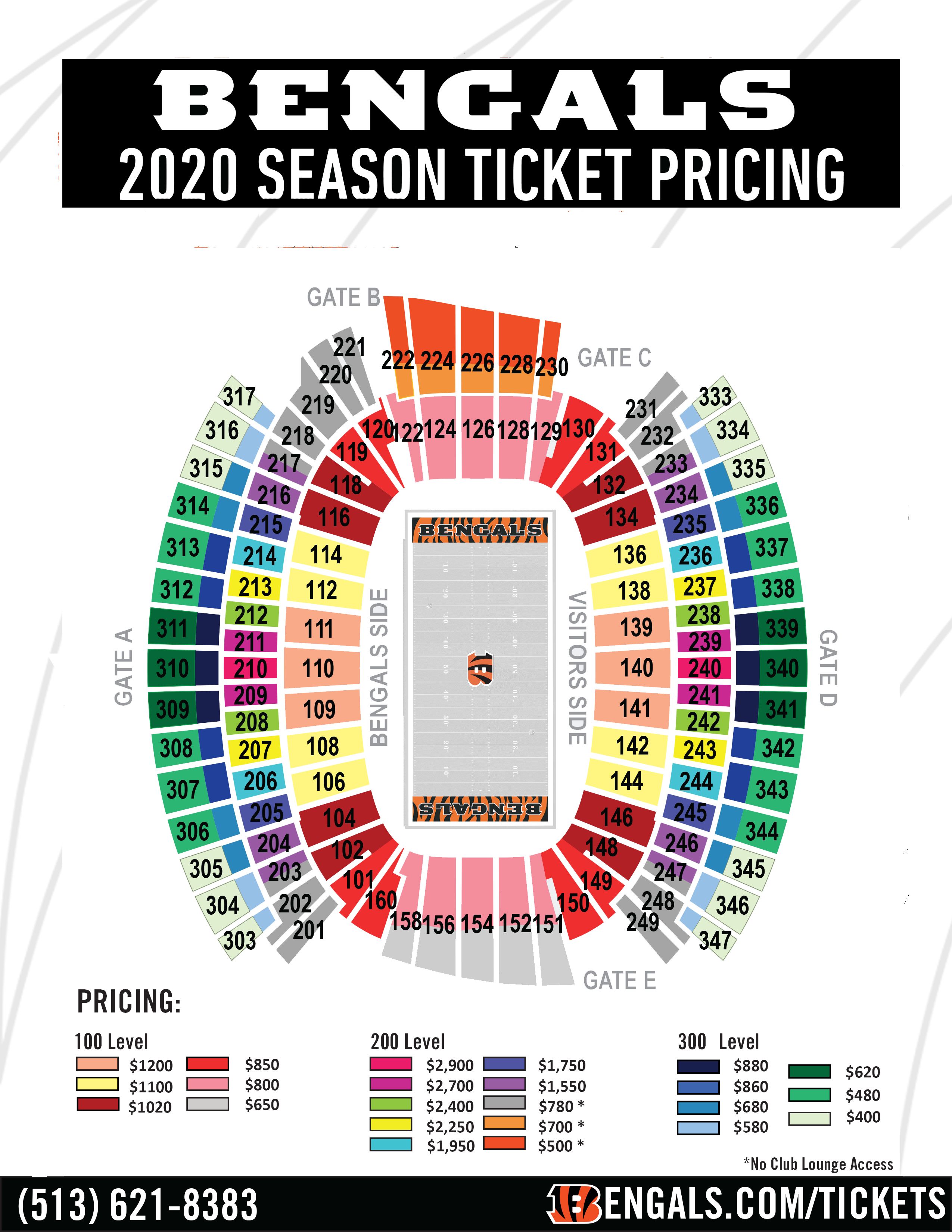 Cincinnati Bengals Stadium Seating Chart