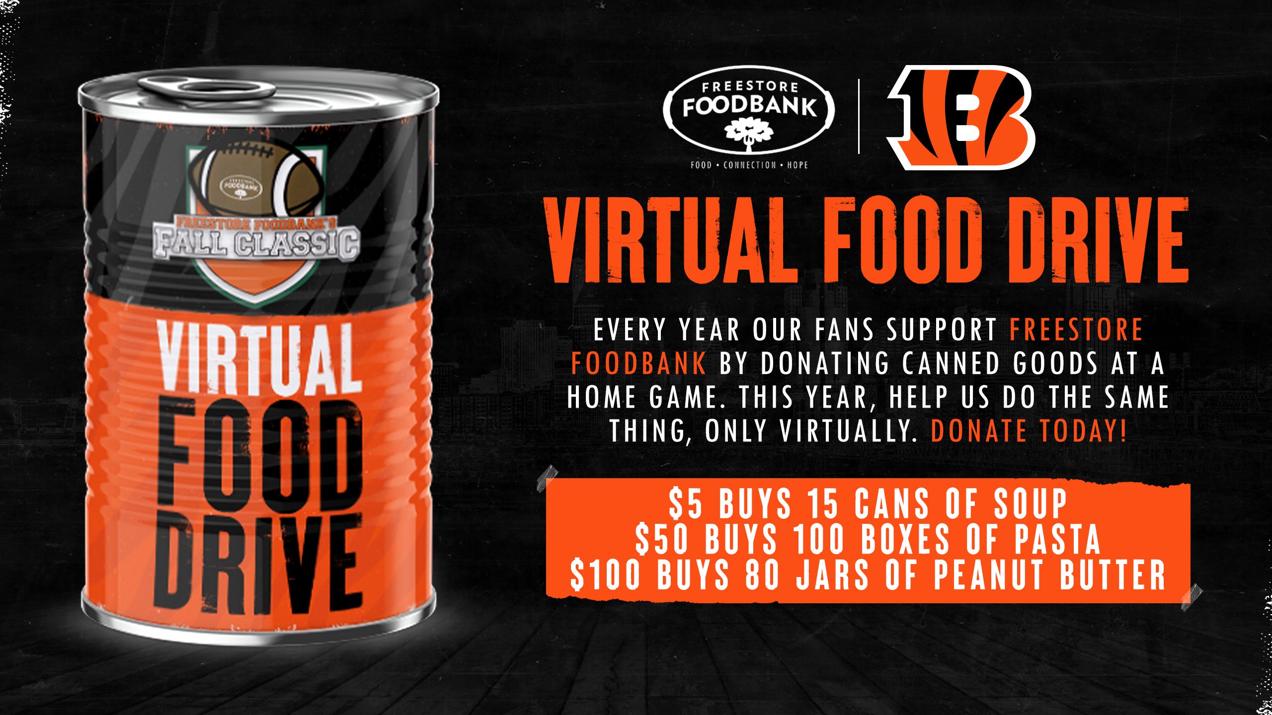 Bengals Virtual Food Drive
