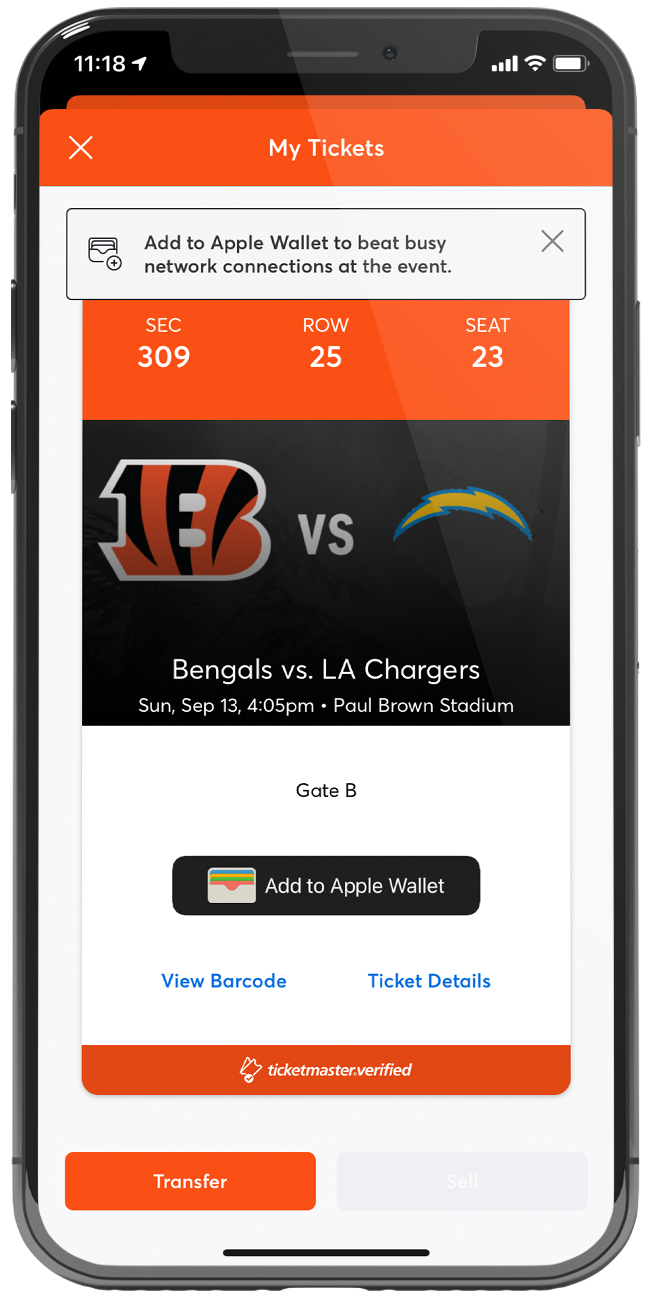 Cincinnati Bengals Tickets Mobile Ticket Guide