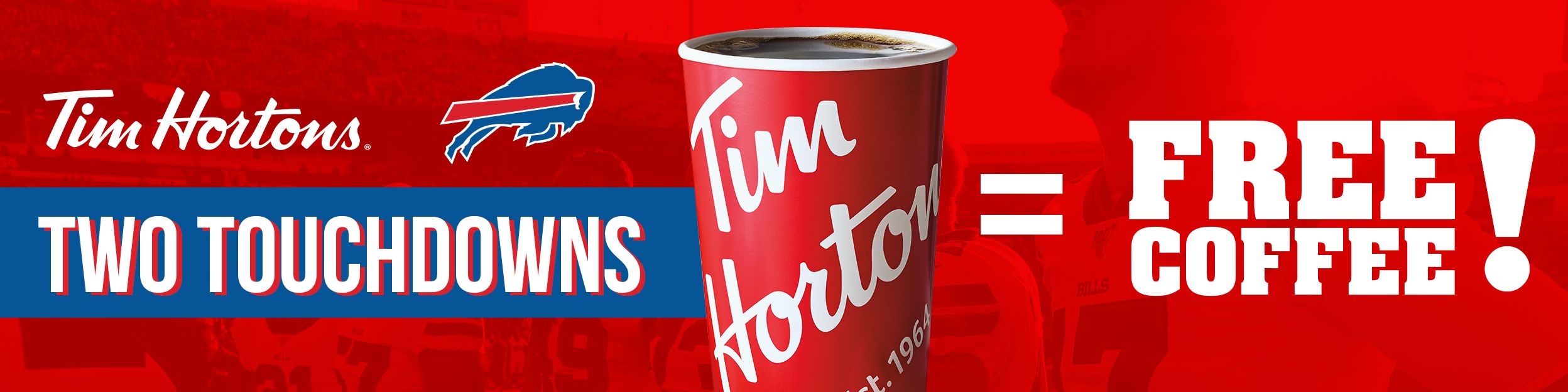 Tim Hortons Free Coffee  Buffalo Bills 