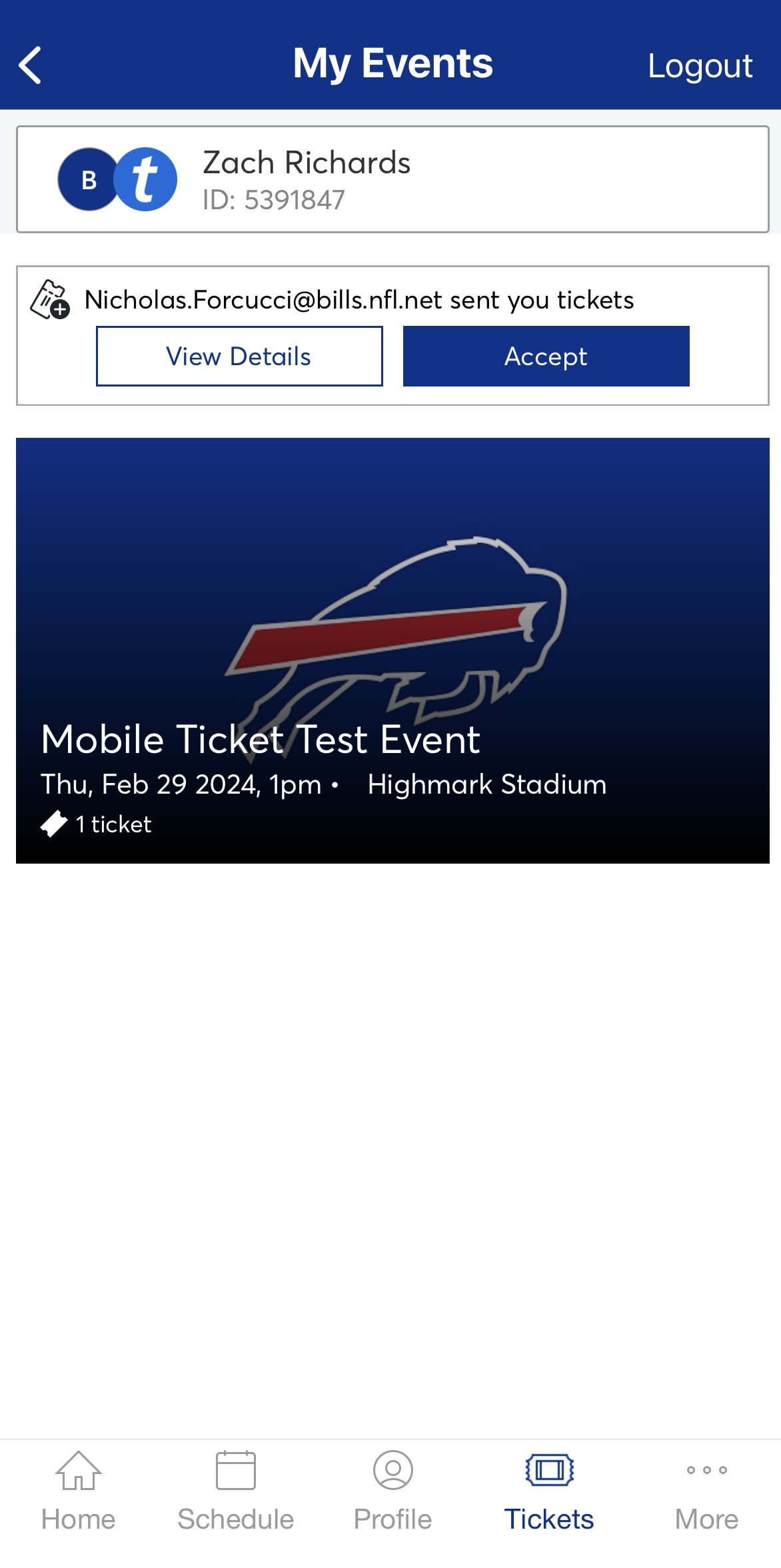 Buffalo Bills Mobile Ticketing  Buffalo Bills 