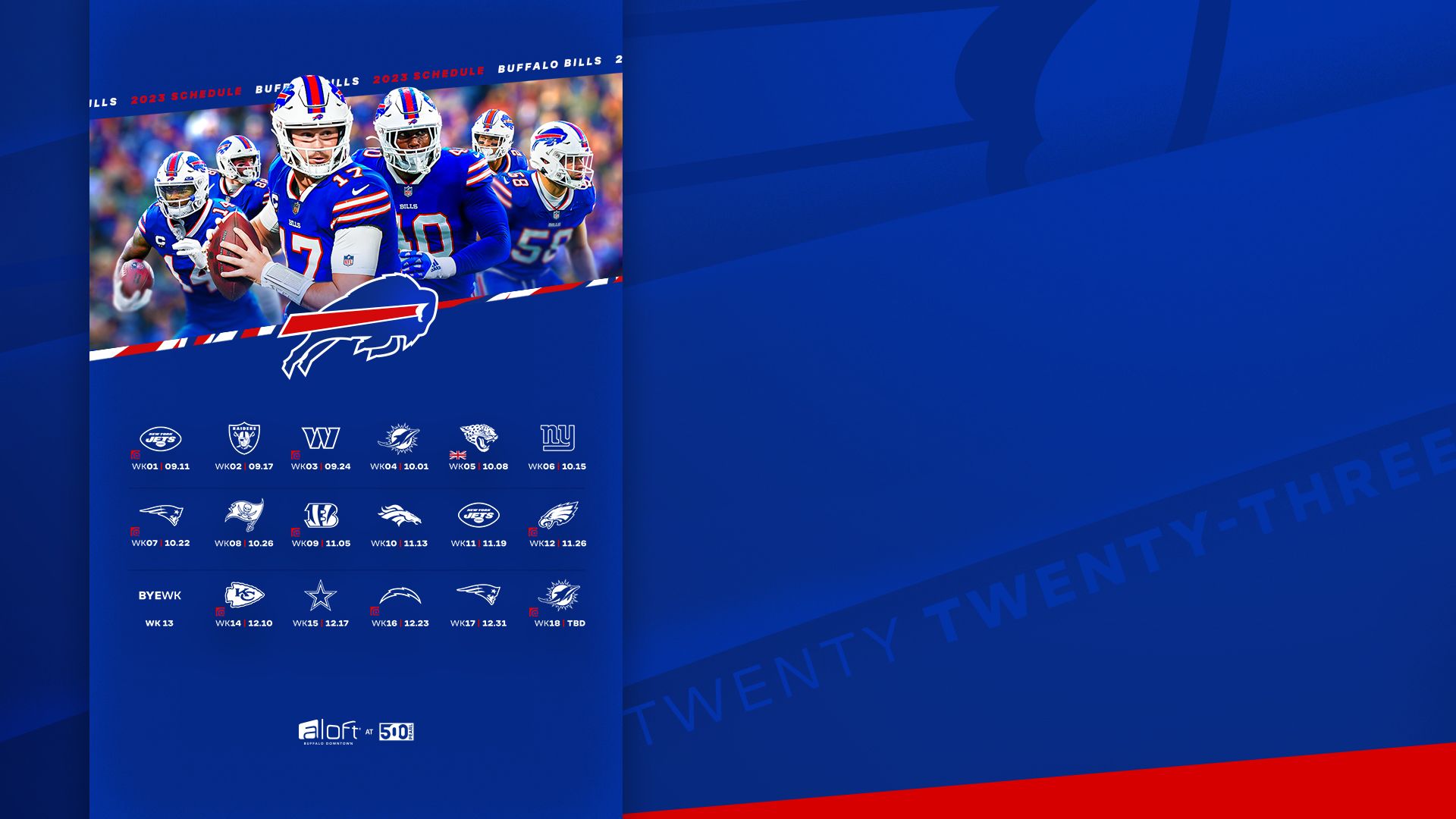 2021 Buffalo Bills schedule: Downloadable wallpaper