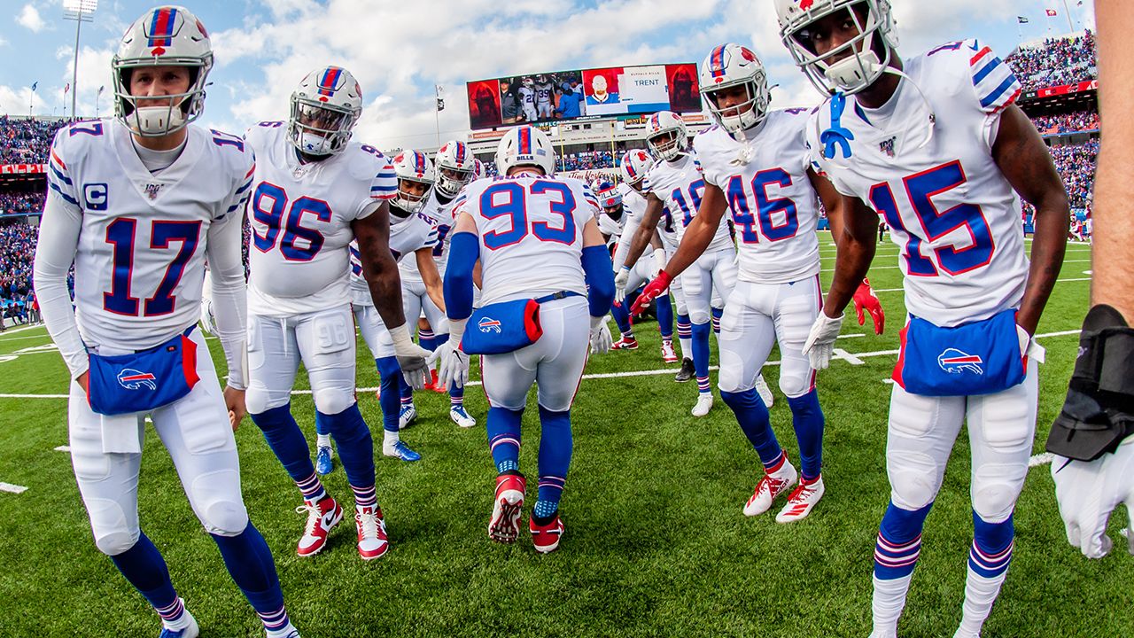 The Buffalo Bills Helmet Is Shown Against A Dark Background, Buffalo Bills  Profile Picture Background Image And Wallpaper for Free Download