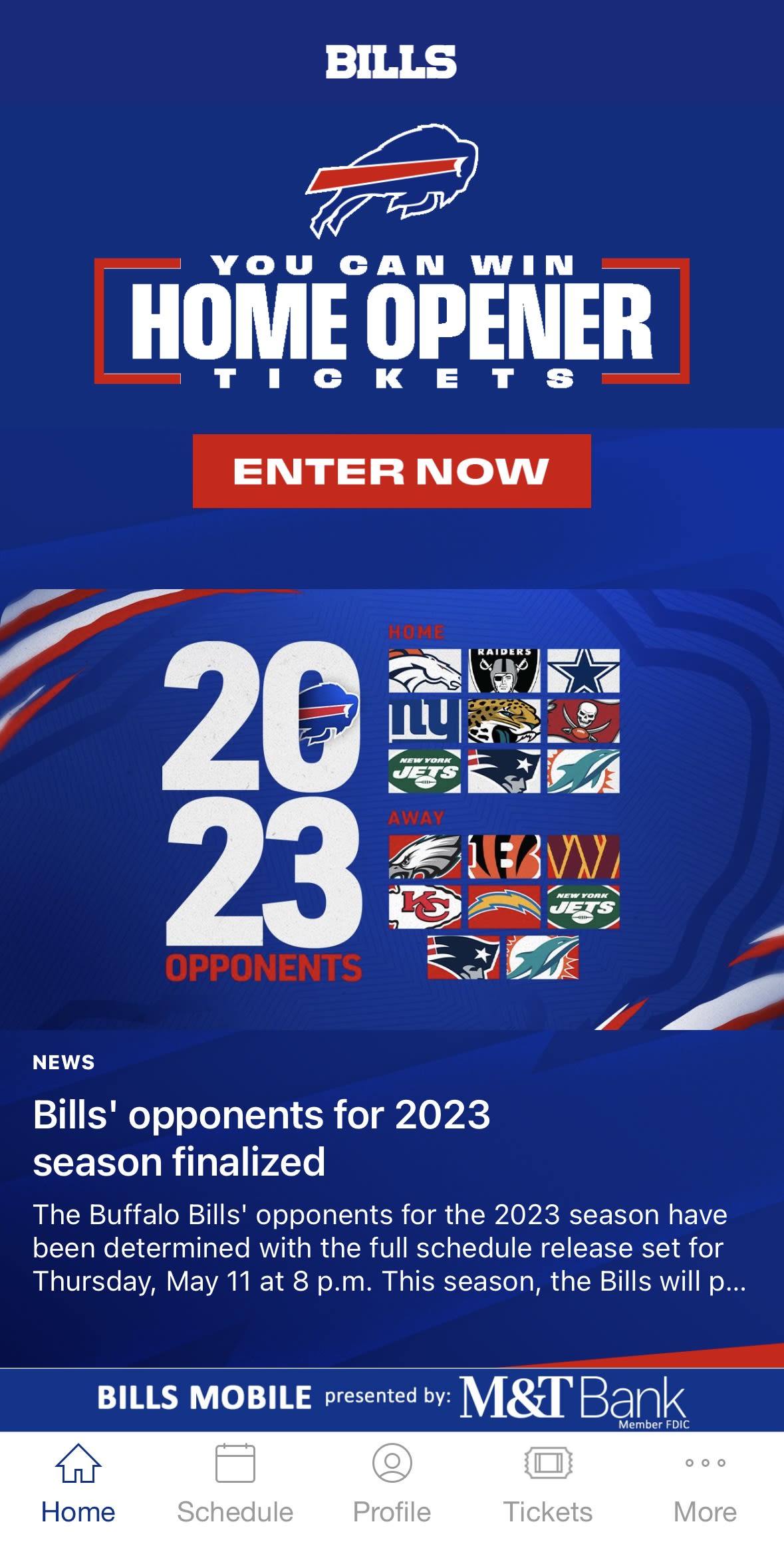 Buffalo Bills Game Ticket Gift Voucher