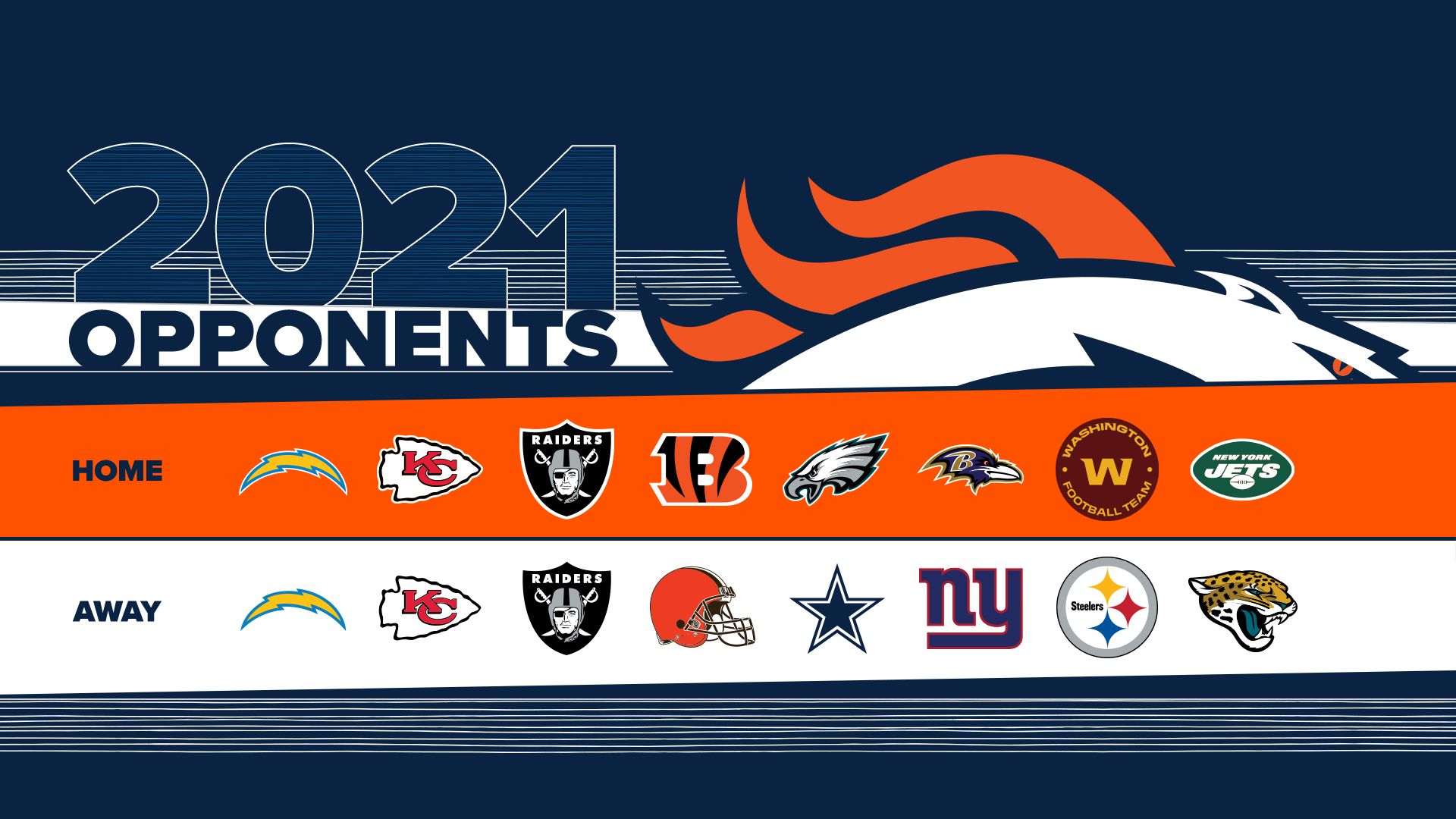 2022-2023 Denver Broncos Lock Screen Schedule for iPhone 6-7-8 Plus