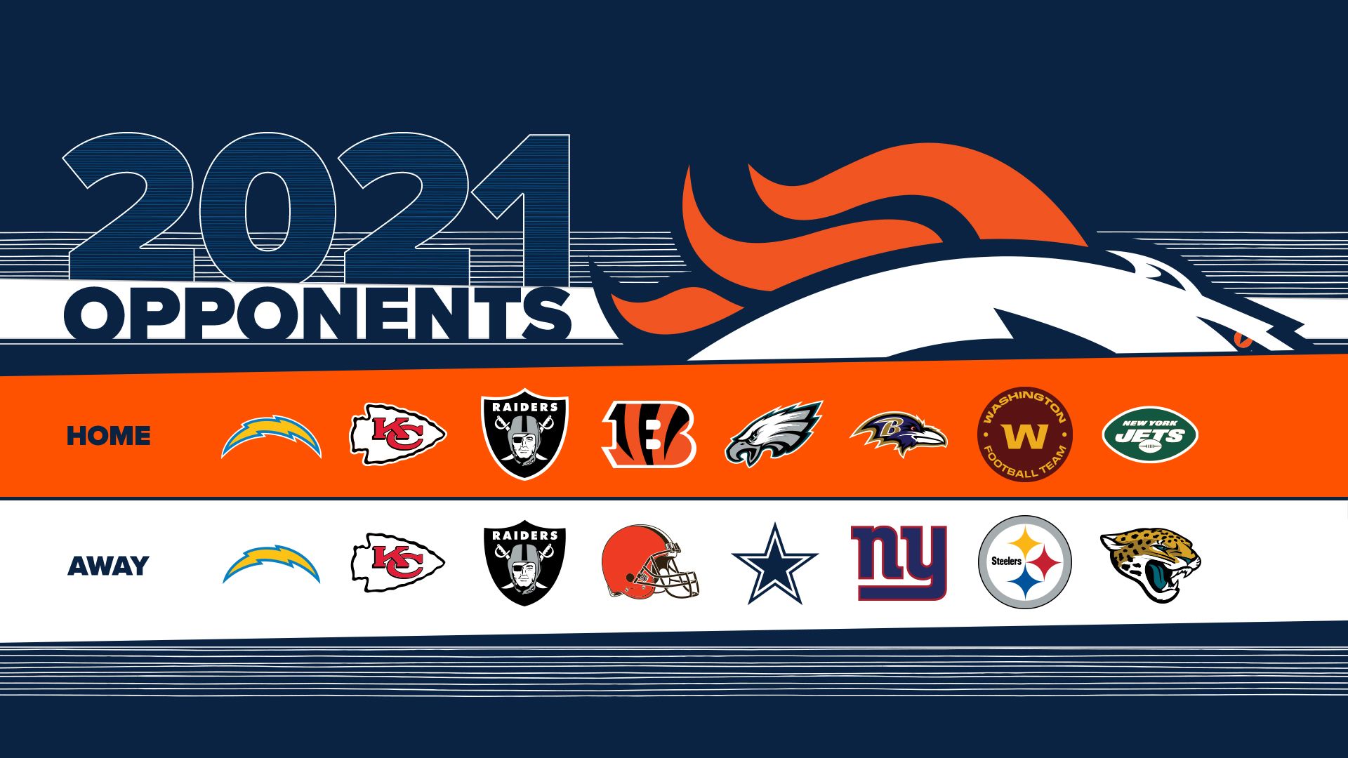 2020-2021 Denver Broncos Lock Screen Schedule for iPhone 6-7-8 Plus