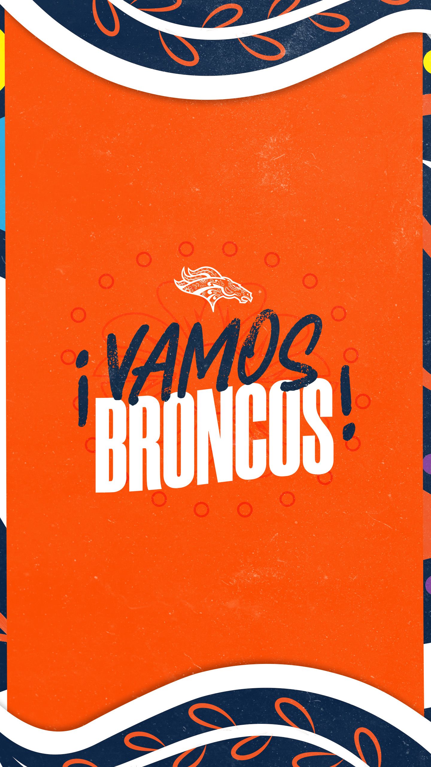 Download Vamos Broncos Wave mobile wallpaper for iPhone