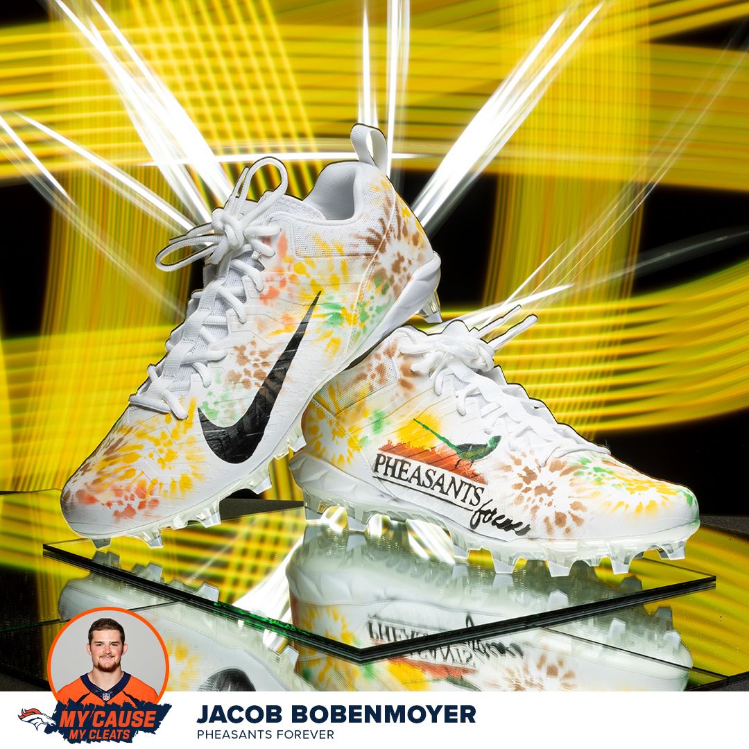 Select cleats to be auctioned for charity in 2022 Denver Broncos My Cause  My Cleats Auction