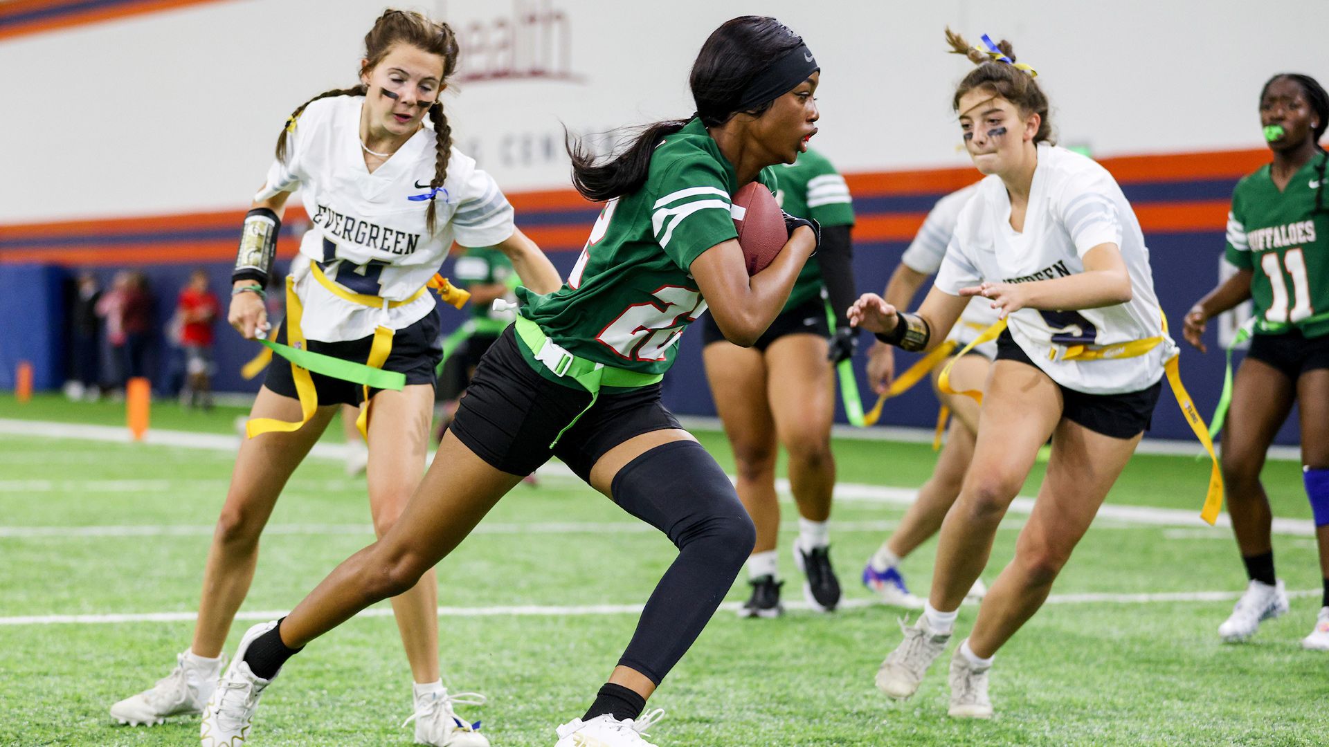 High school girls showcase talent in flag football league - CBS Colorado