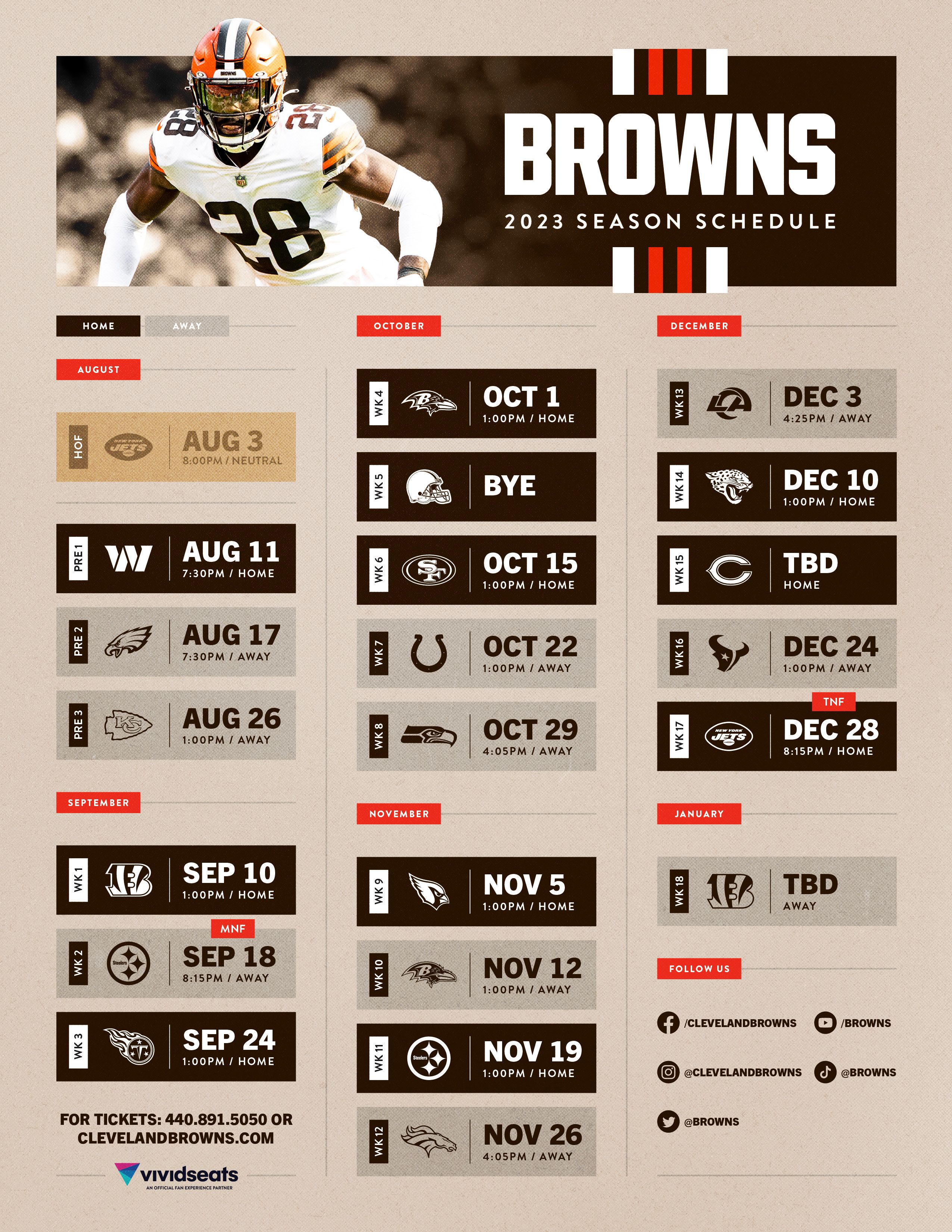 Browns Schedule Downloads  Cleveland Browns 