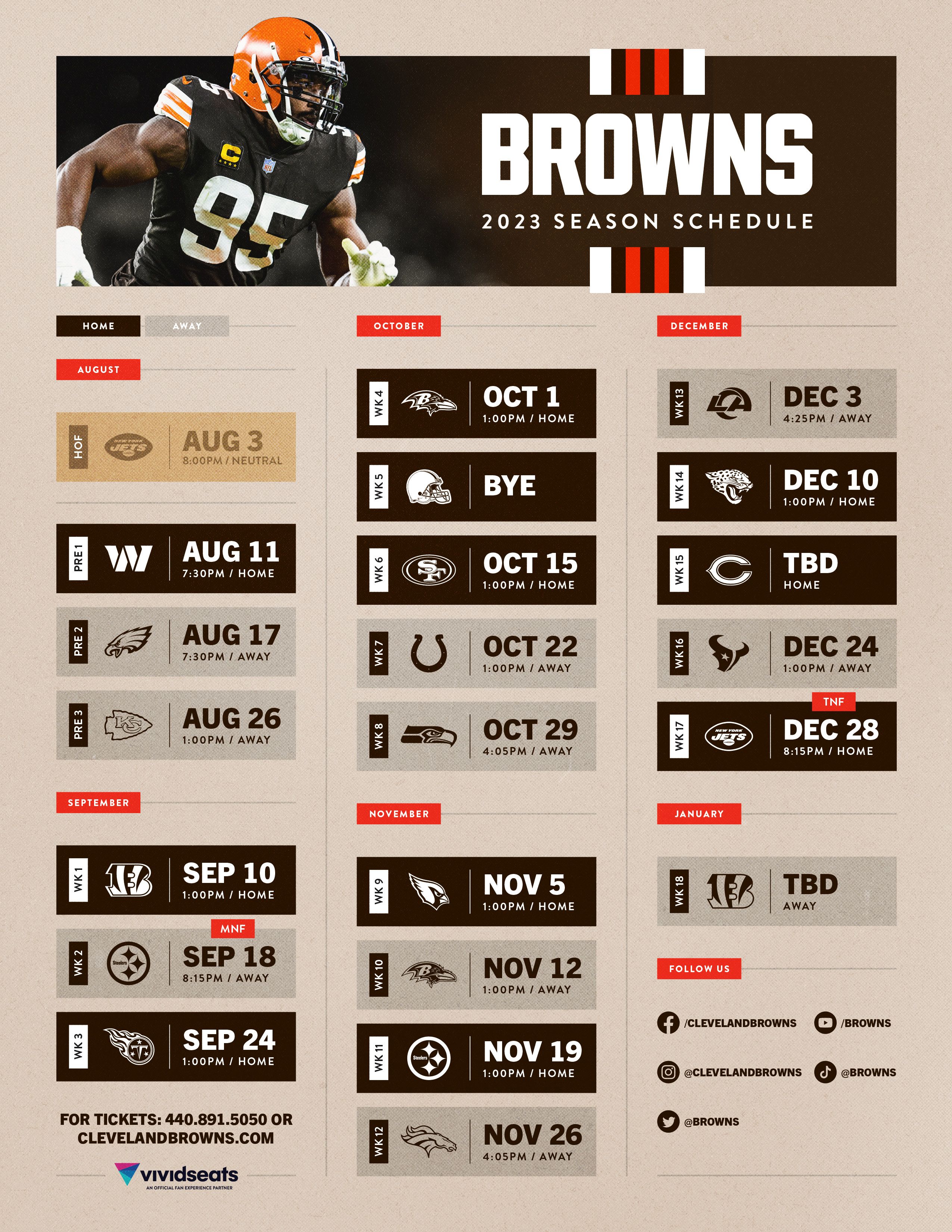 92.3 The Fan on X: Here is a printable 2021-22 Browns schedule!   / X