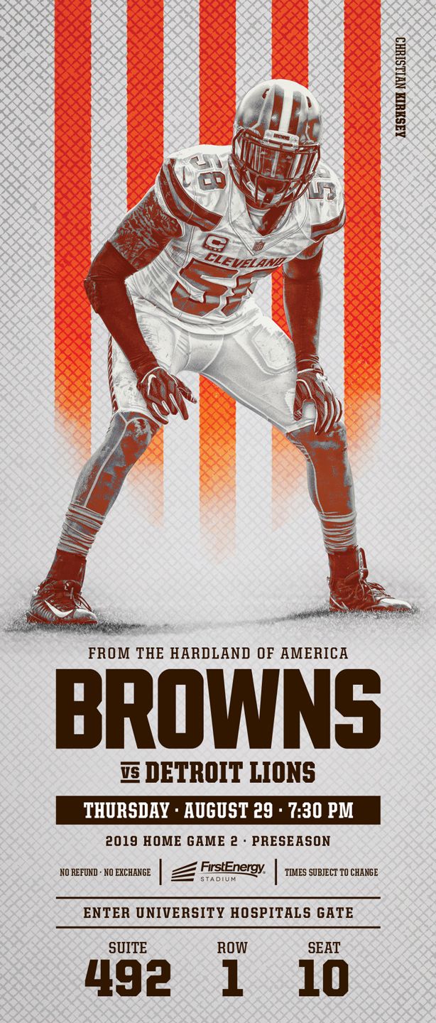 Browns Souvenir Tickets  Cleveland Browns 