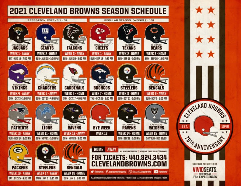 2022-2023 Cleveland Browns Lock Screen Schedule for iPhone 6-7-8 Plus