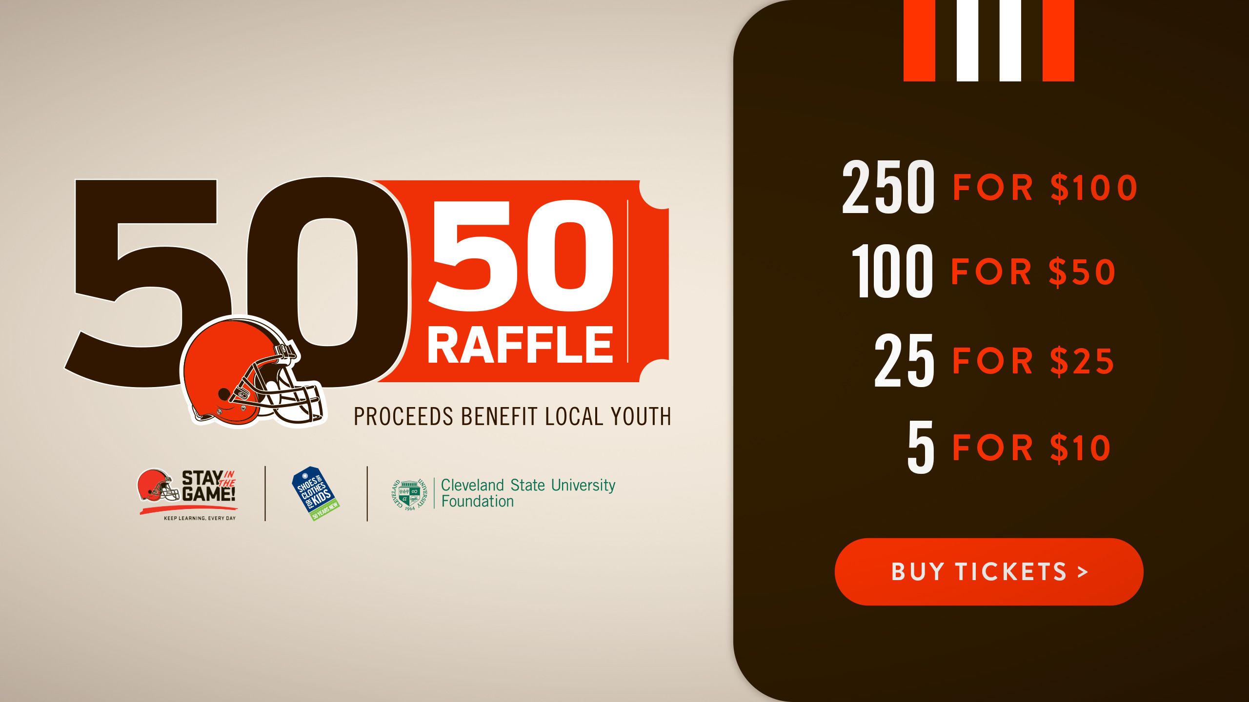 Cleveland Browns Foundation 50/50 Raffle